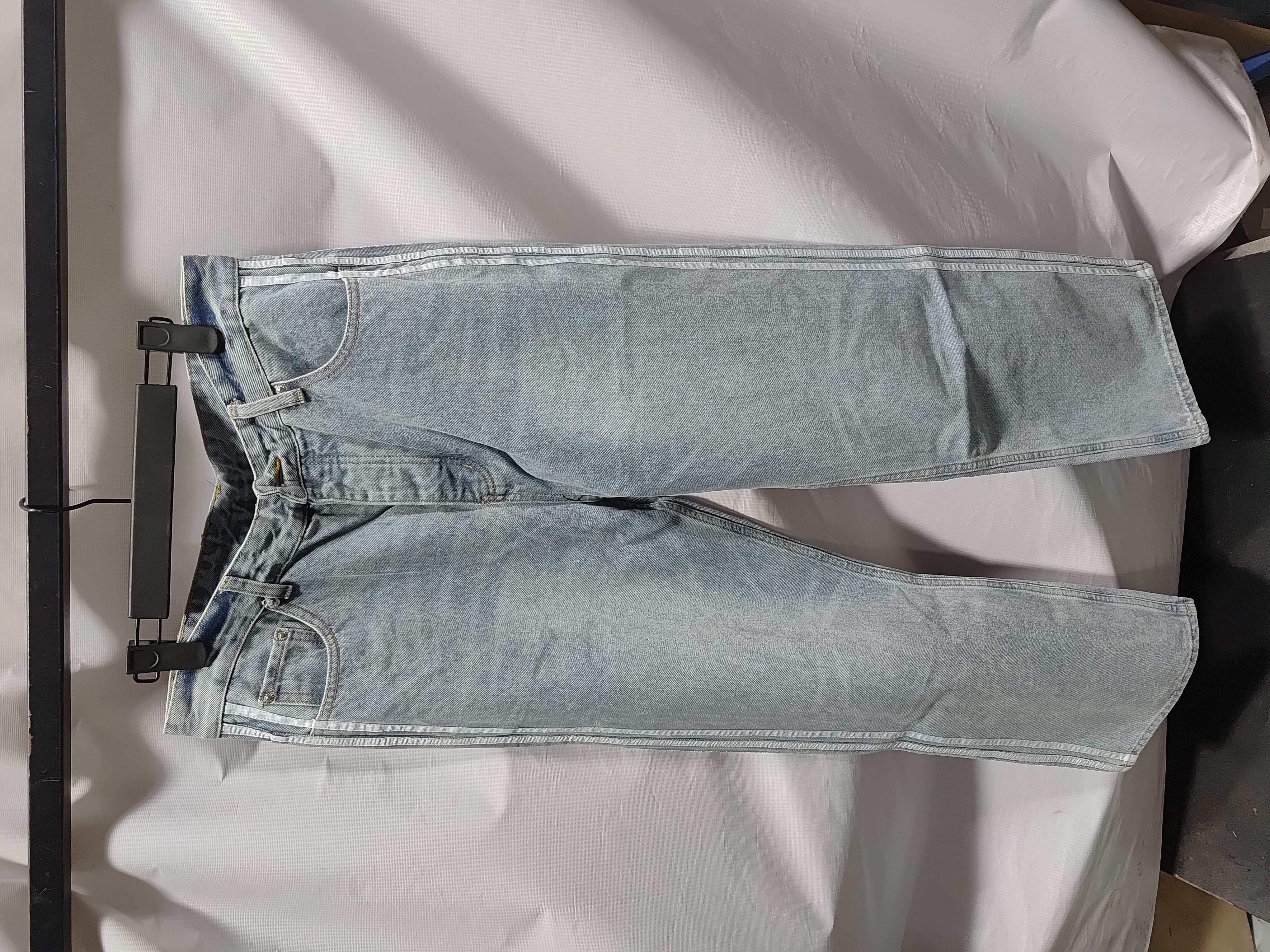 Balenciaga x Adidas Side Stripes Baggy Jeans in Blue CK 2802024016 review Stockxkicks 01