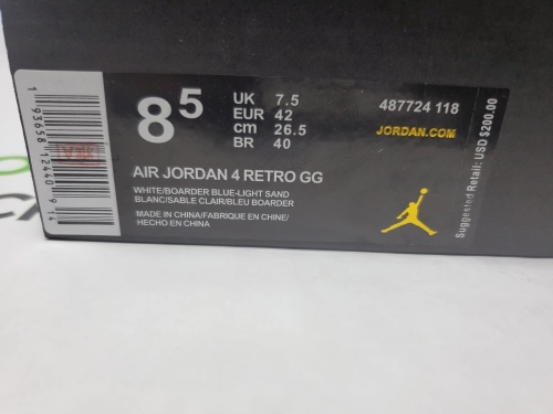 PK God Batch Air Jordan 4 Retro Sand (2017) (GS) 487724-118 review 