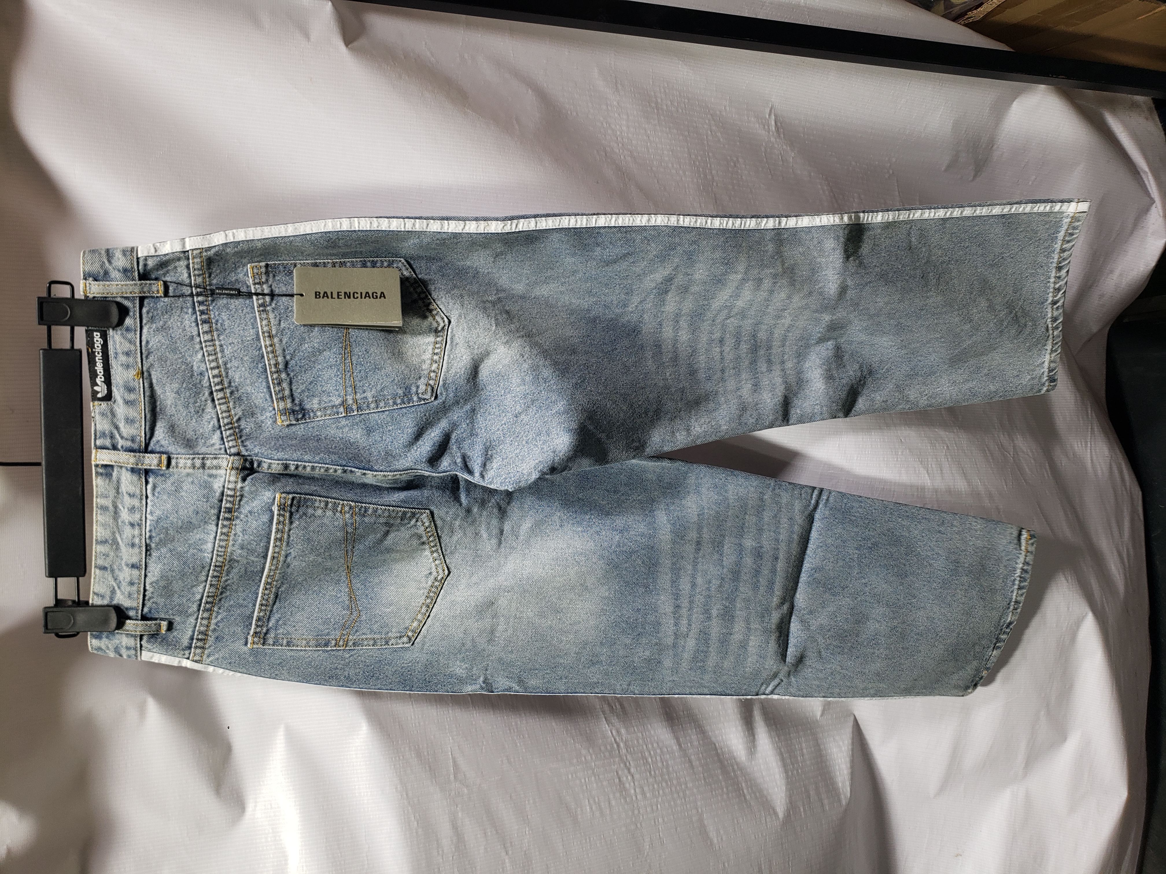 Balenciaga x Adidas Side Stripes Baggy Jeans in Black CK 2802024016 review Stockxkicks 03