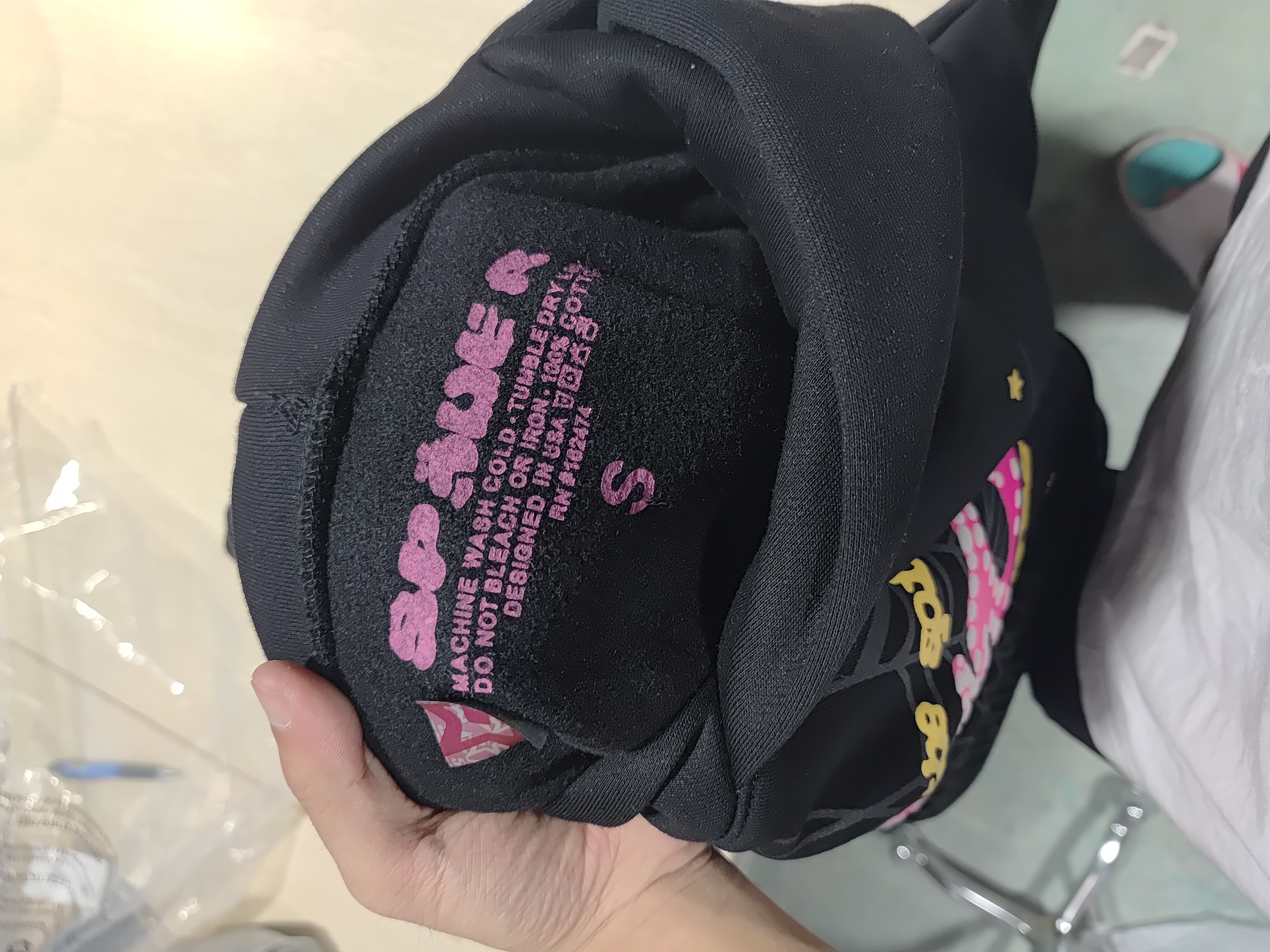 Sp5der P*NK Hoodie Black YZ EG912 review Stockxkicks 00