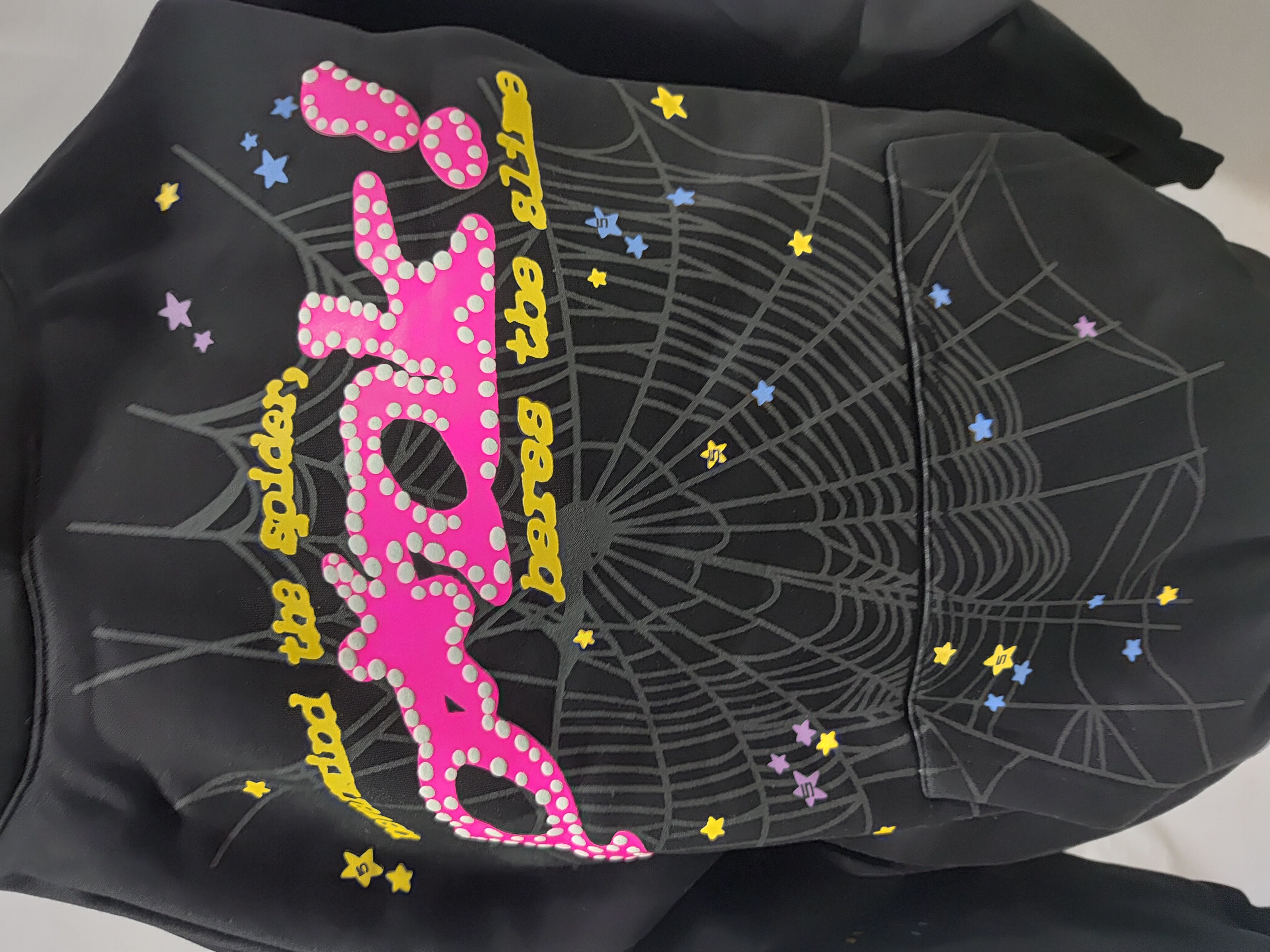 Sp5der P*NK Hoodie Black YZ EG912 review Stockxkicks 02