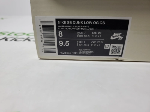 LJR Batch Nike Supreme x Dunk Low SB 'White Metallic Silver' HQ8487-100 review 