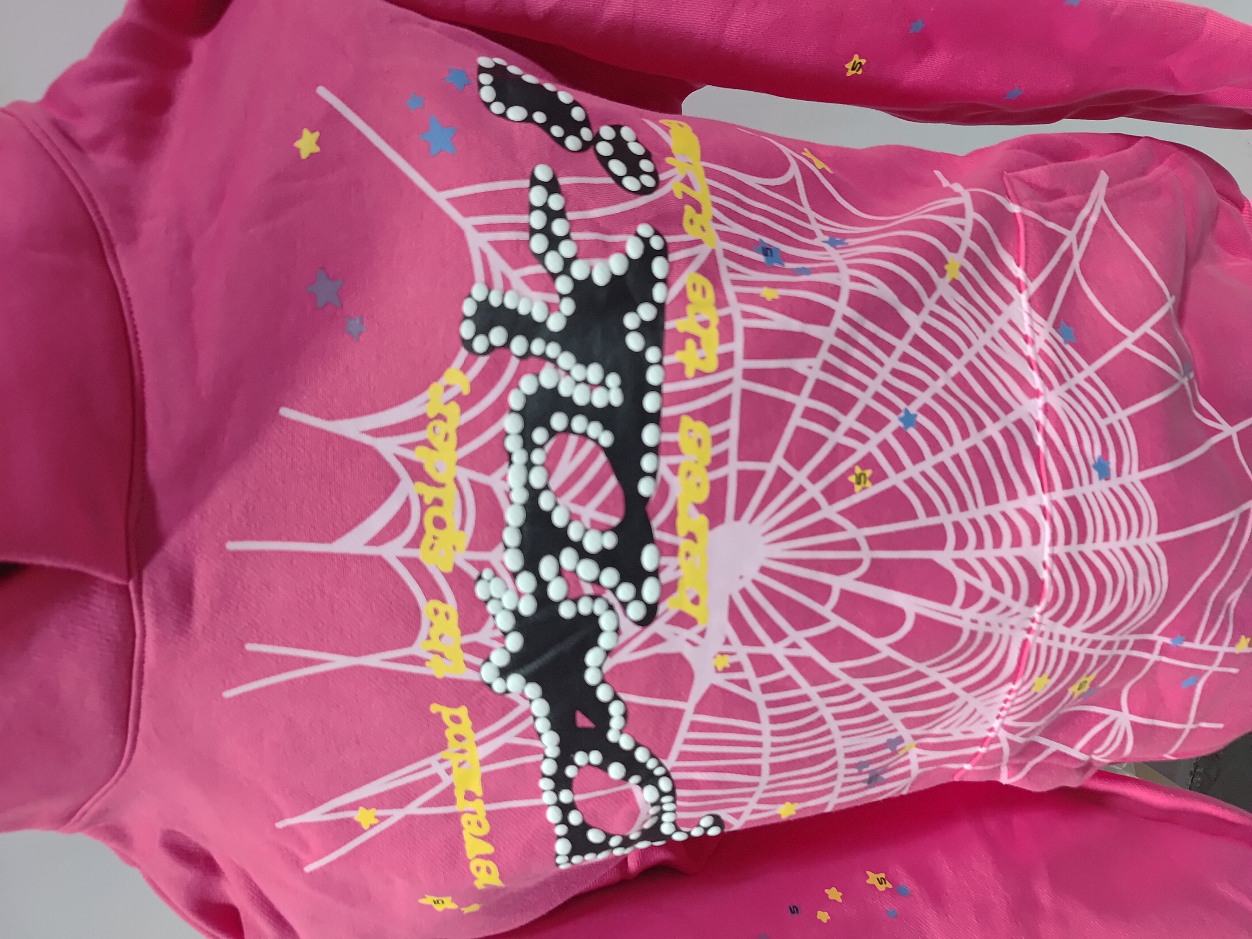 Sp5der P*NK Hoodie Pink YZ EG912 review Stockxkicks 02