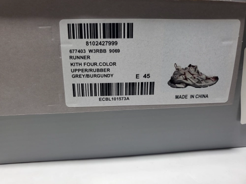 Balenciaga Runner Sneaker White Wine Red 677403 W3RB3 9069 review 