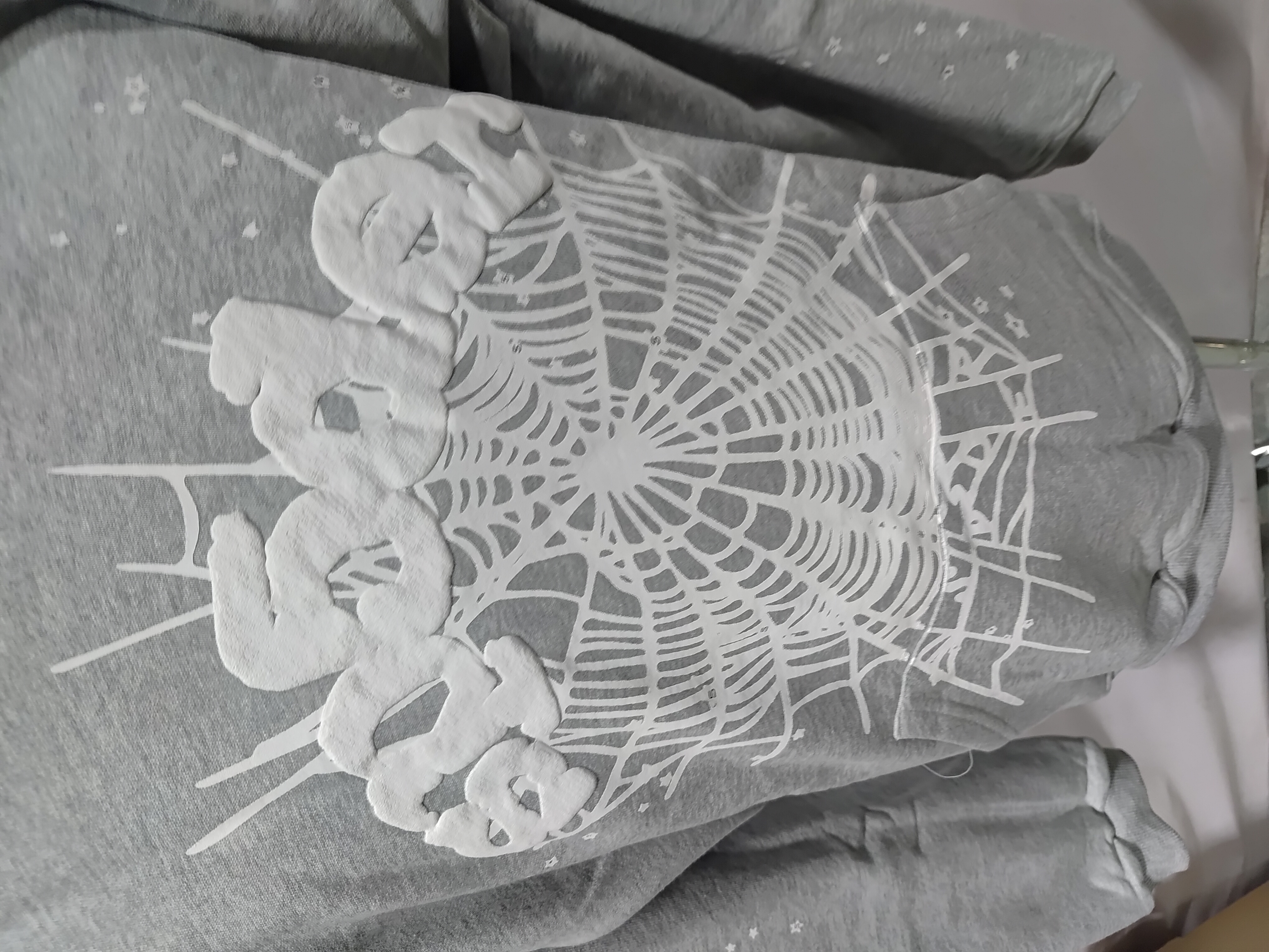 Sp5der OG Web Hoodie & Sweatpant Set Grey review Stockxkicks 02