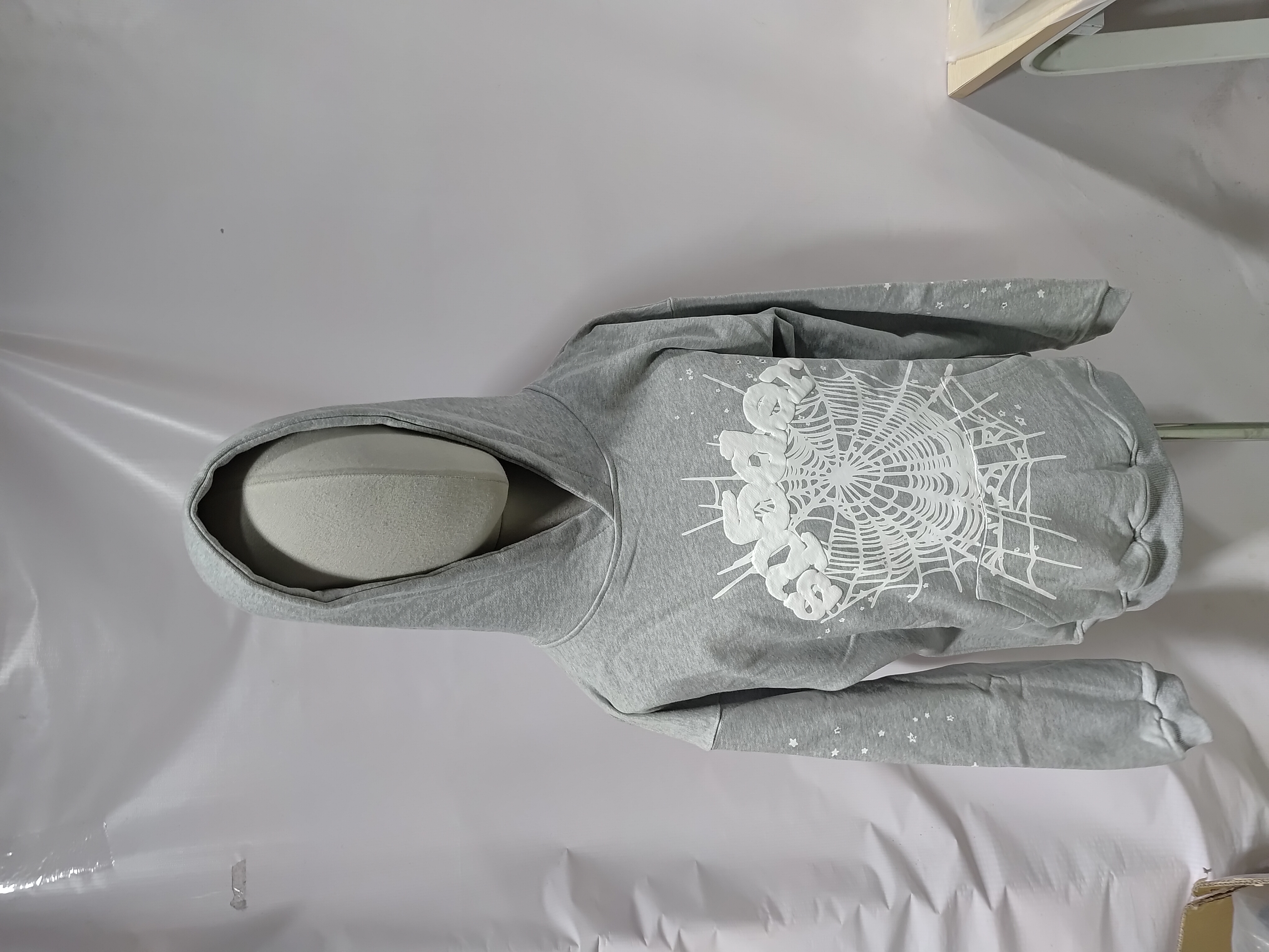 Sp5der OG Web Hoodie & Sweatpant Set Grey review Stockxkicks 01