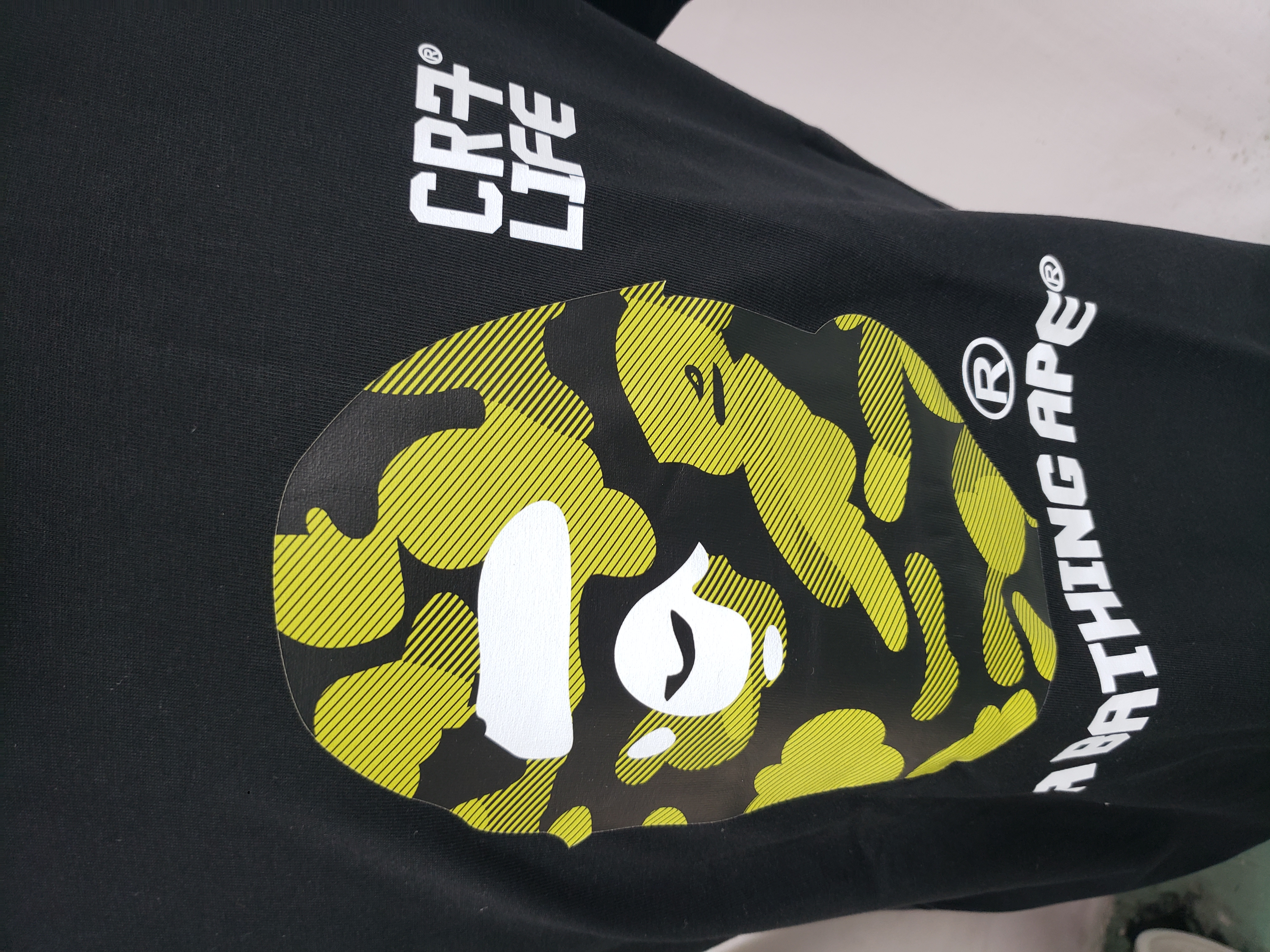 BAPE x CR7 Life Big Ape Head Reflection Camo Tee review Stockxkicks 02