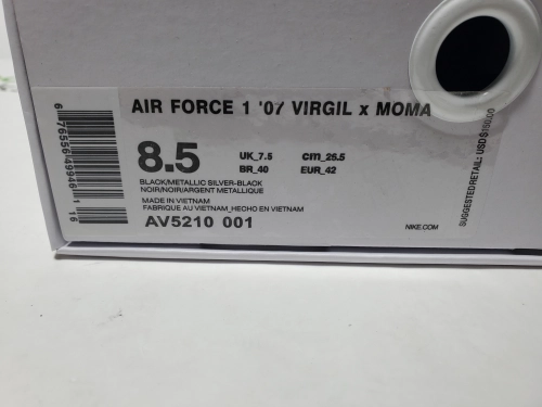 PK God Batch Nike Air Force 1 Low '07Virgil x MoMA (No Socks) AV5210-001 review 