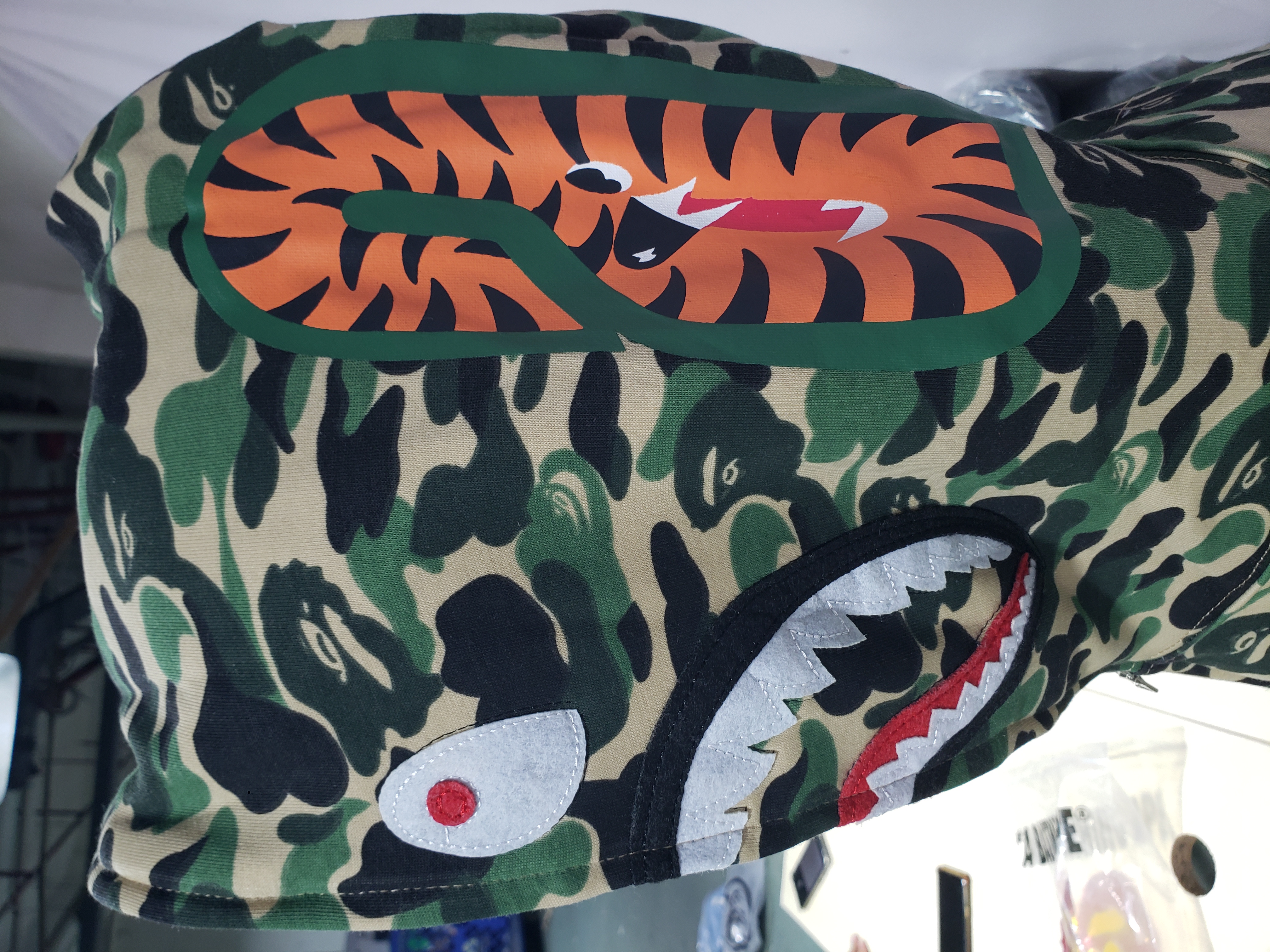BAPE ABC Camo Shark Zip Hoodie Green review Stockxkicks 02