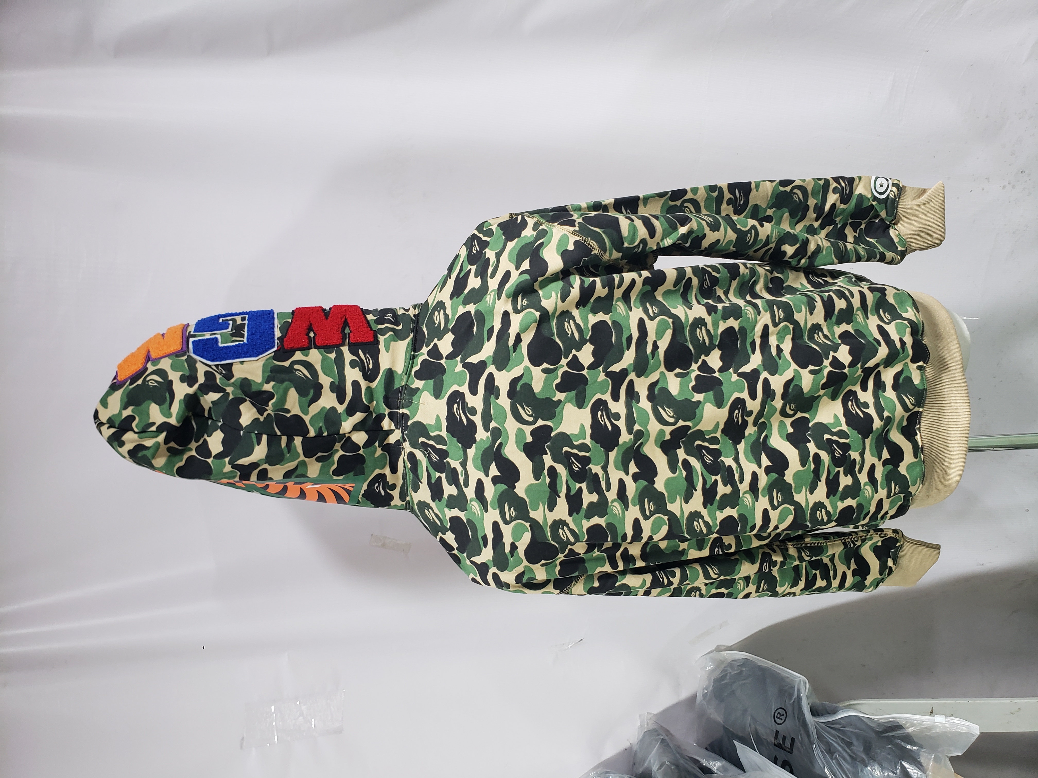 BAPE ABC Camo Shark Zip Hoodie Green review Stockxkicks 04