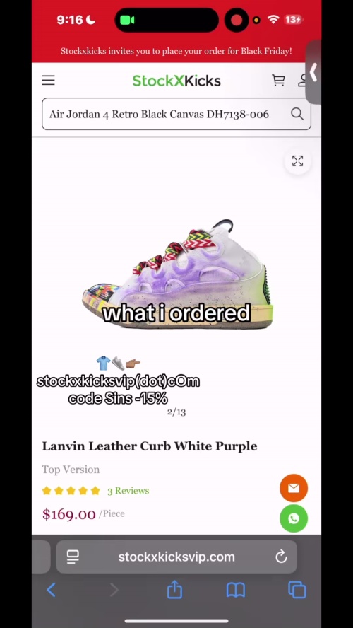 Lanvin Leather Curb White Purple review 