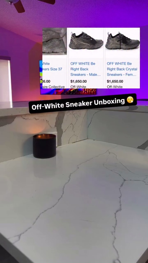 Off White Be Right Back Sneakers Black Glitter OMIA189S21 LEA004 1001 review 