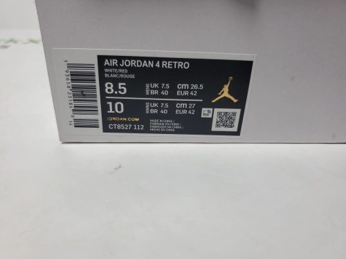 PK God Batch Air Jordan 4 Retro Metallic Red CT8527-112 review 