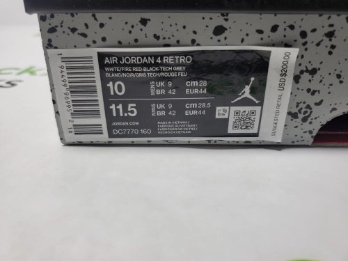 Special offer Batch Air Jordan 4 Fire Red DC7770-160 review 