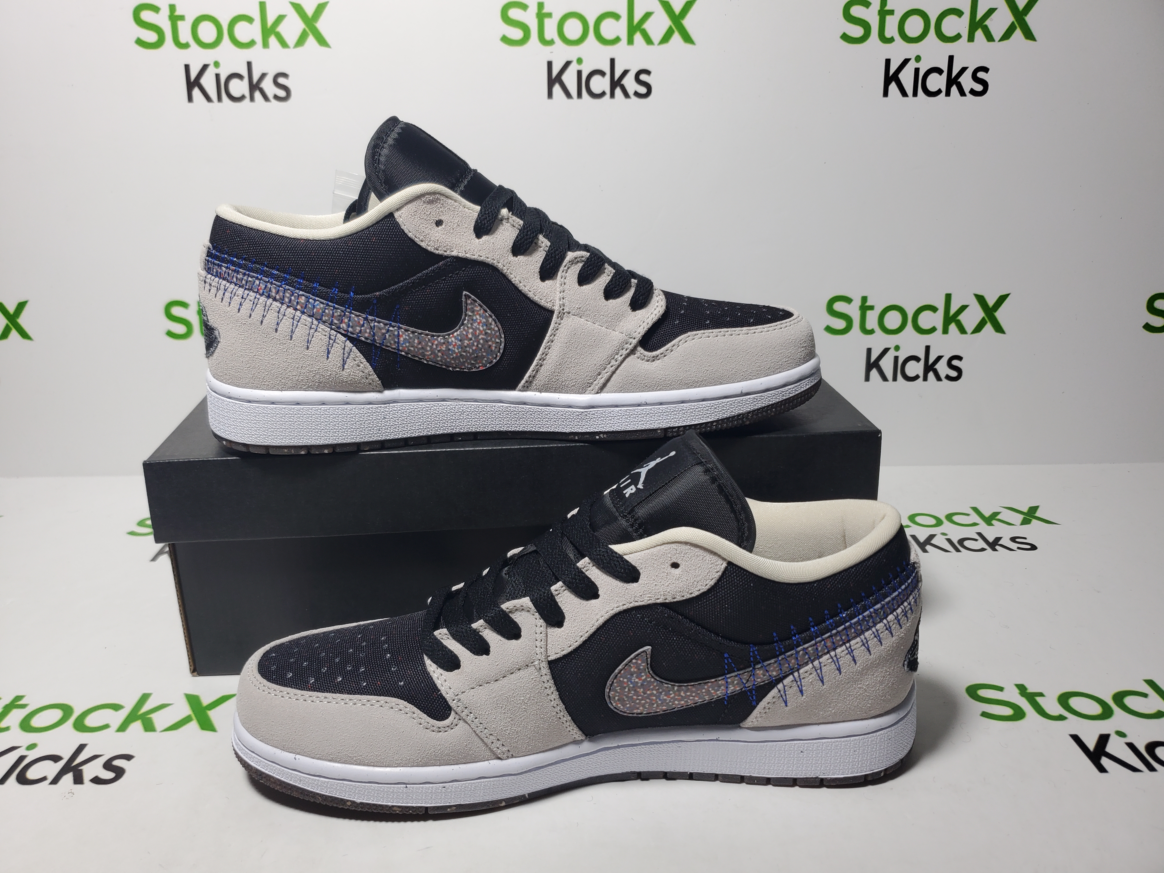 LJR Batch Air Jordan 1 Low SE Crater Black Grey DM4657-001 review Stockxkicks 01