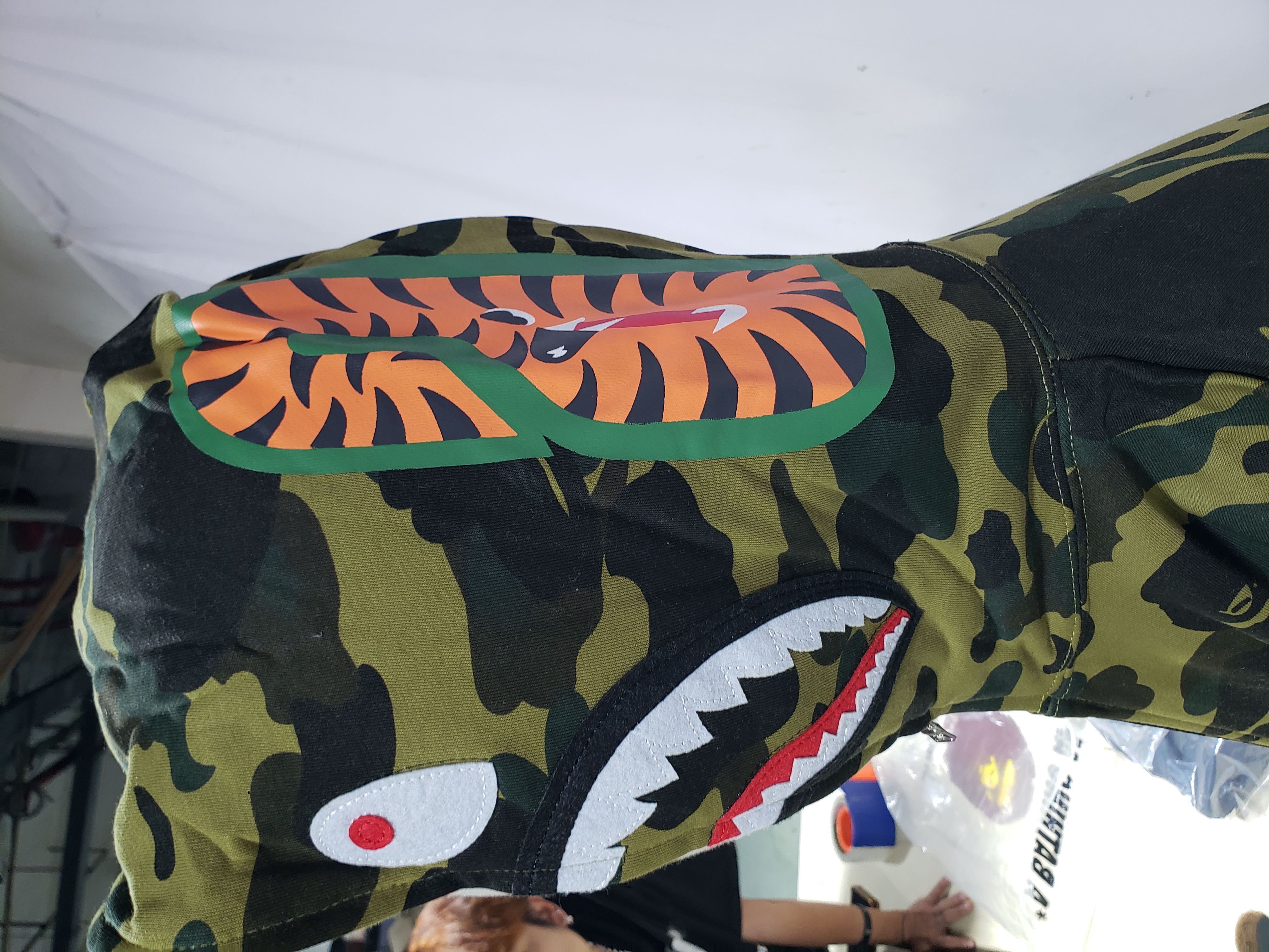 BAPE Cloro Camo Shark Full Zip Hoodie Green FW18 review Stockxkicks 02