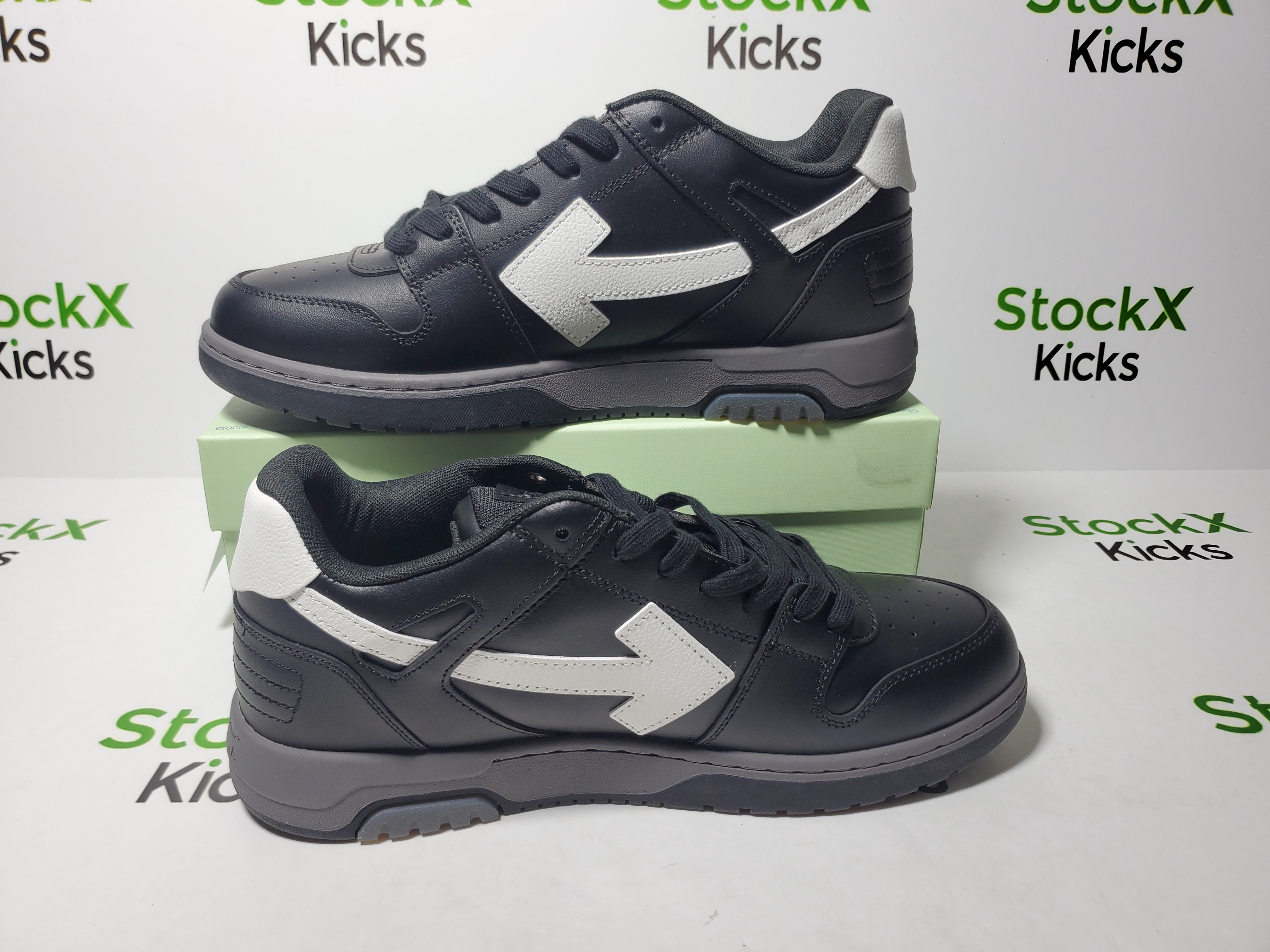 PK God Batch OFF-WHITE Out Of Office OOO Low Black White OMIA189C99LEA0191001 review Stockxkicks 02