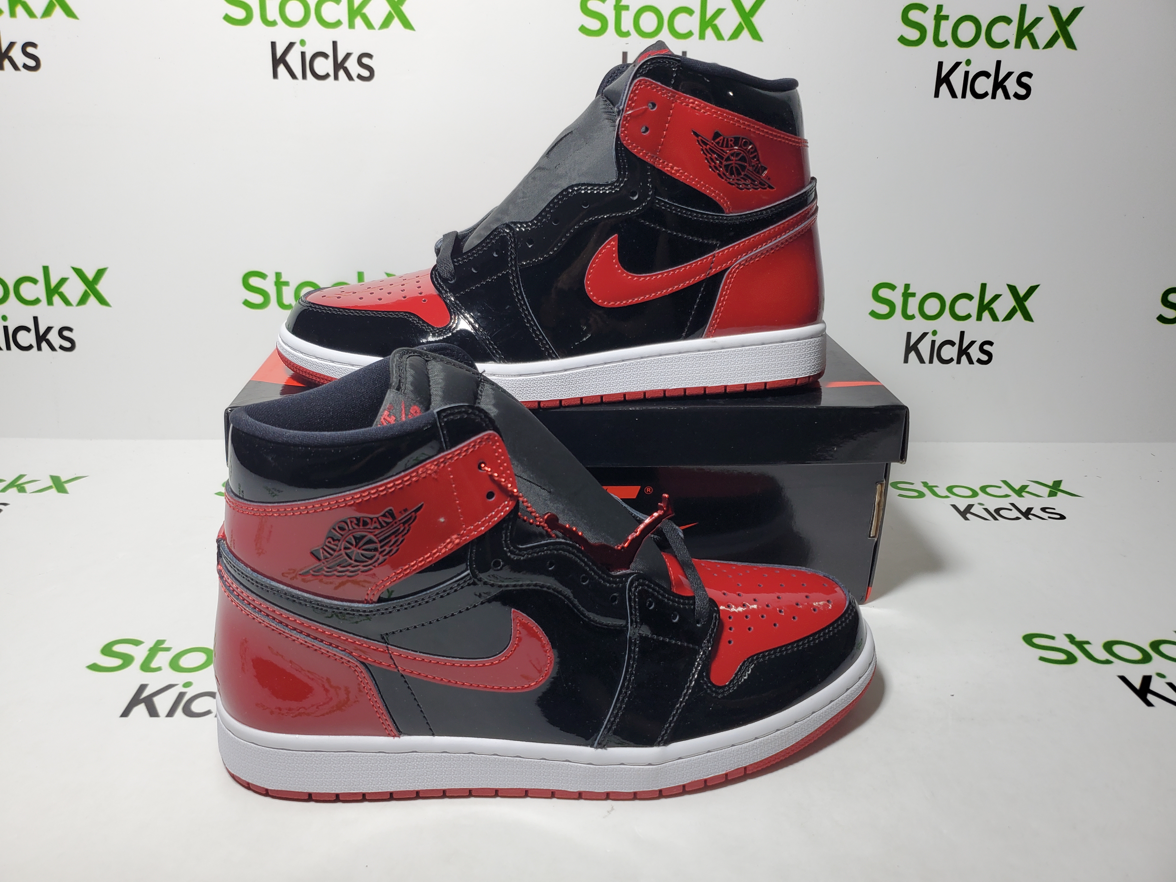 LJR Batch Air Jordan 1 Retro High OG Patent Bred  555088-063 review Stockxkicks 01