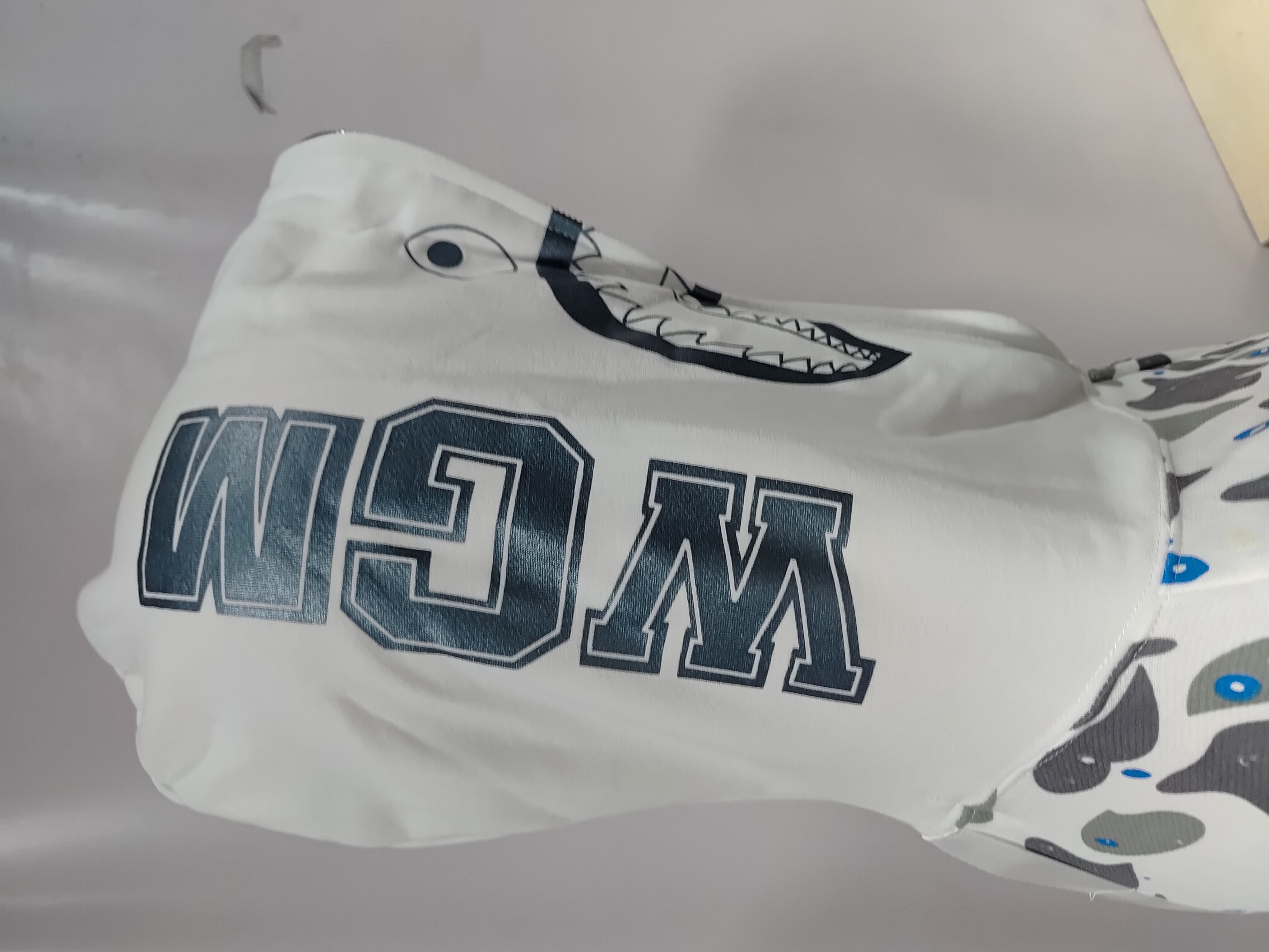 BAPE Space Camo Shark Full Zip Hoodie White review Stockxkicks 04