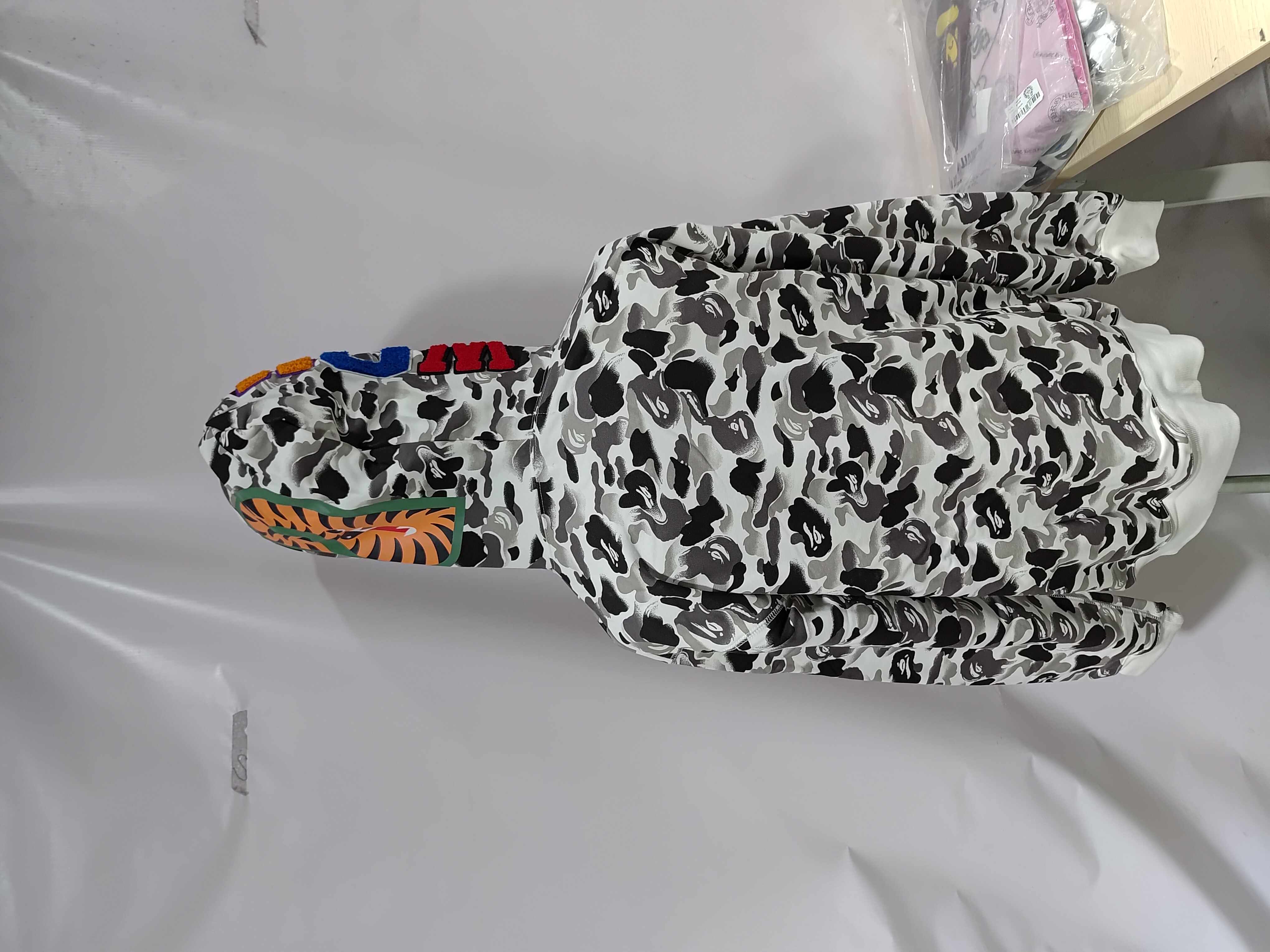 BAPE ABC Camo Double Shark Full Zip Hoodie Grey review Stockxkicks 05