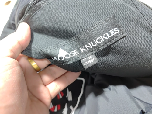 Moose Knuckles Men's Balistic Bomber Zip-Up Fur Jacket Black review 