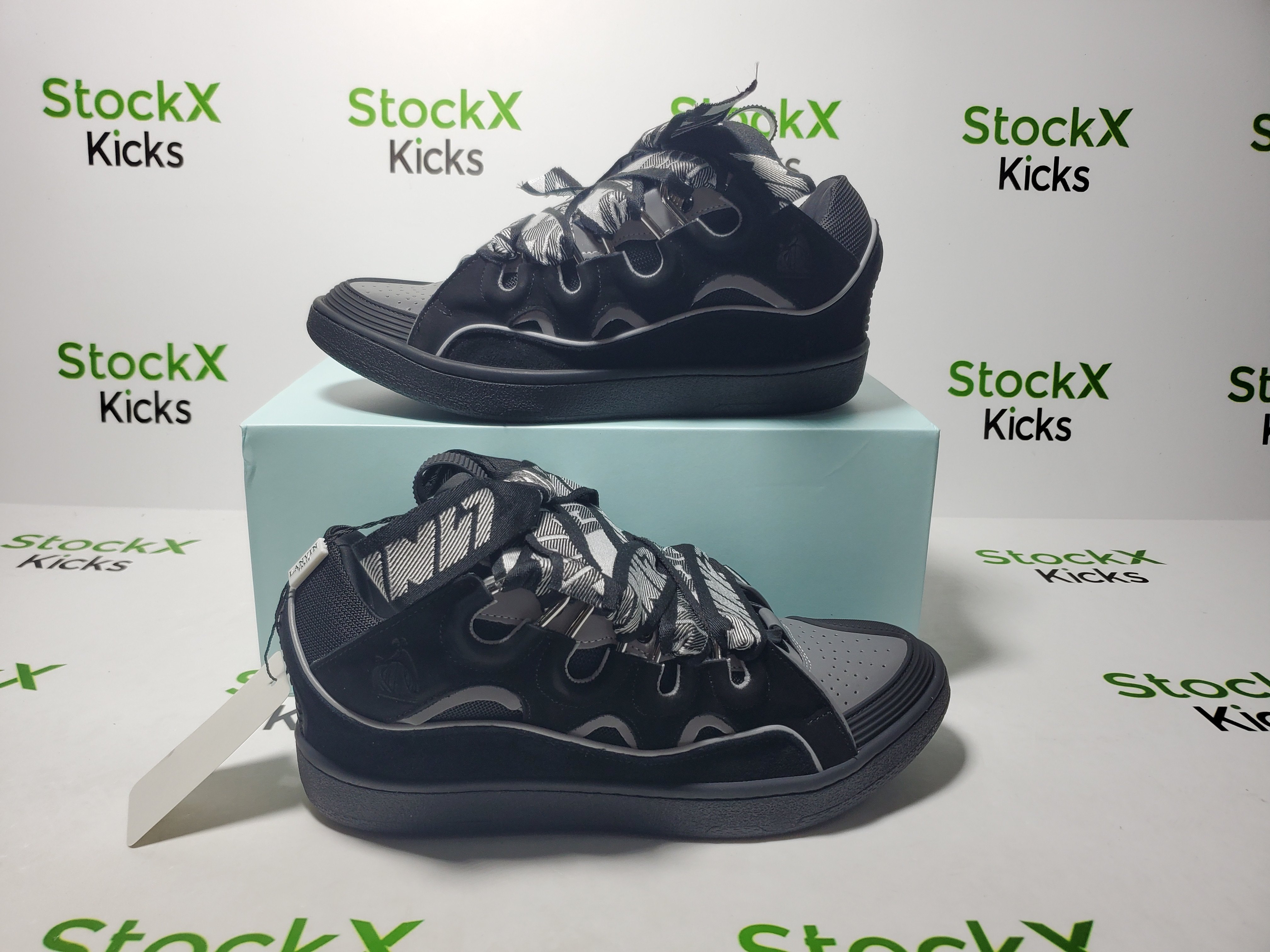 【Top PK God Batch】Lanvin Curb Sneaker Black Grey FM-SKRK11-REFL-P2210 review Stockxkicks 01