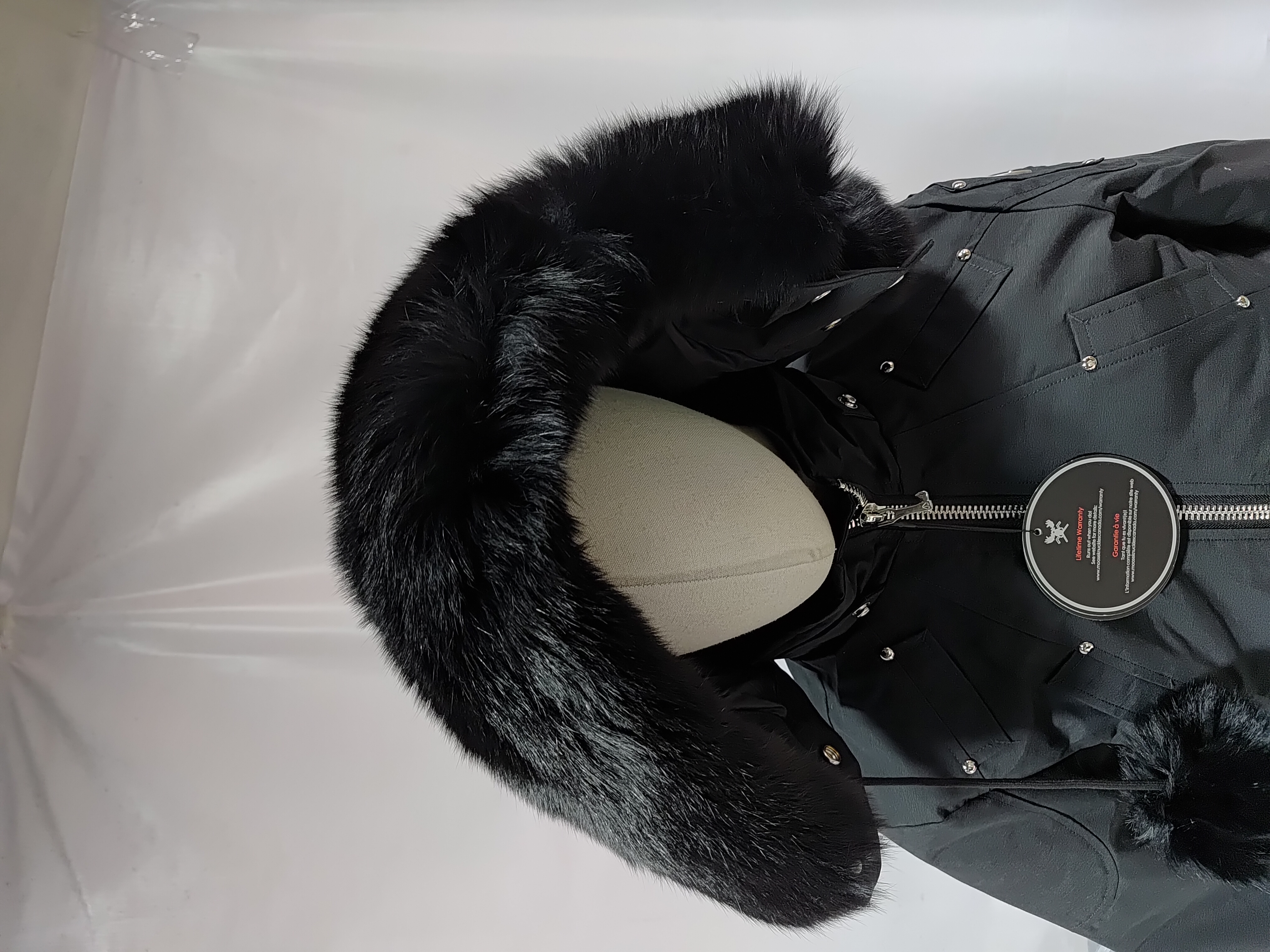 Moose Knuckles Logo Plaque Zip-Up Black Jacket Black Wool Collar（NFC) review Stockxkicks 01