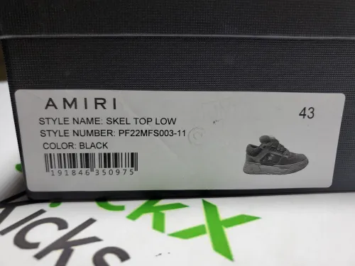 AMIRI Skel Top Low Whtie Black MFS003-111 review 
