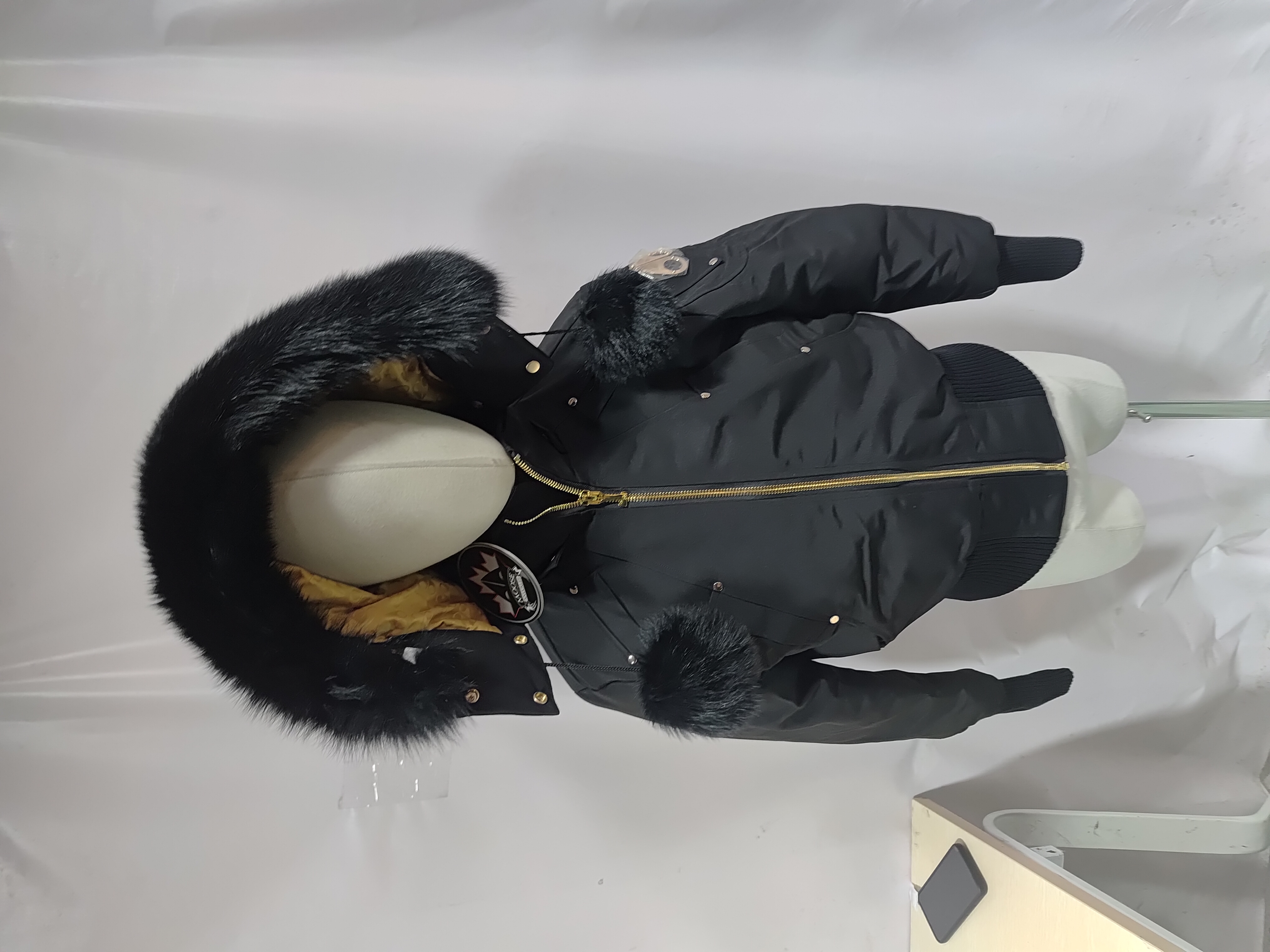 Moose Knuckles Short Bomber Jacket With A Pom-Pom #03-Black review Stockicks 01