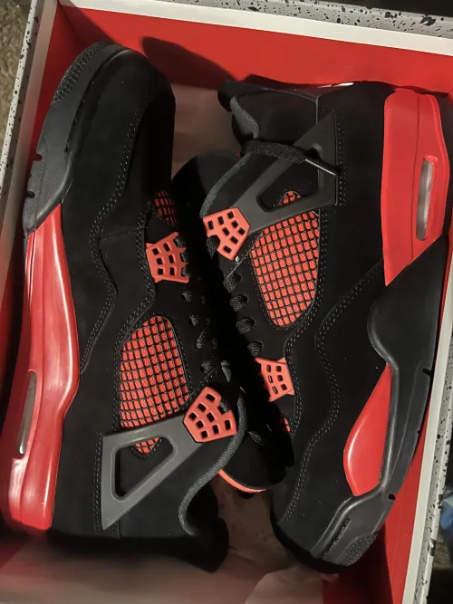PK God Batch Air Jordan 4 Red Thunder CT8527-016 review 