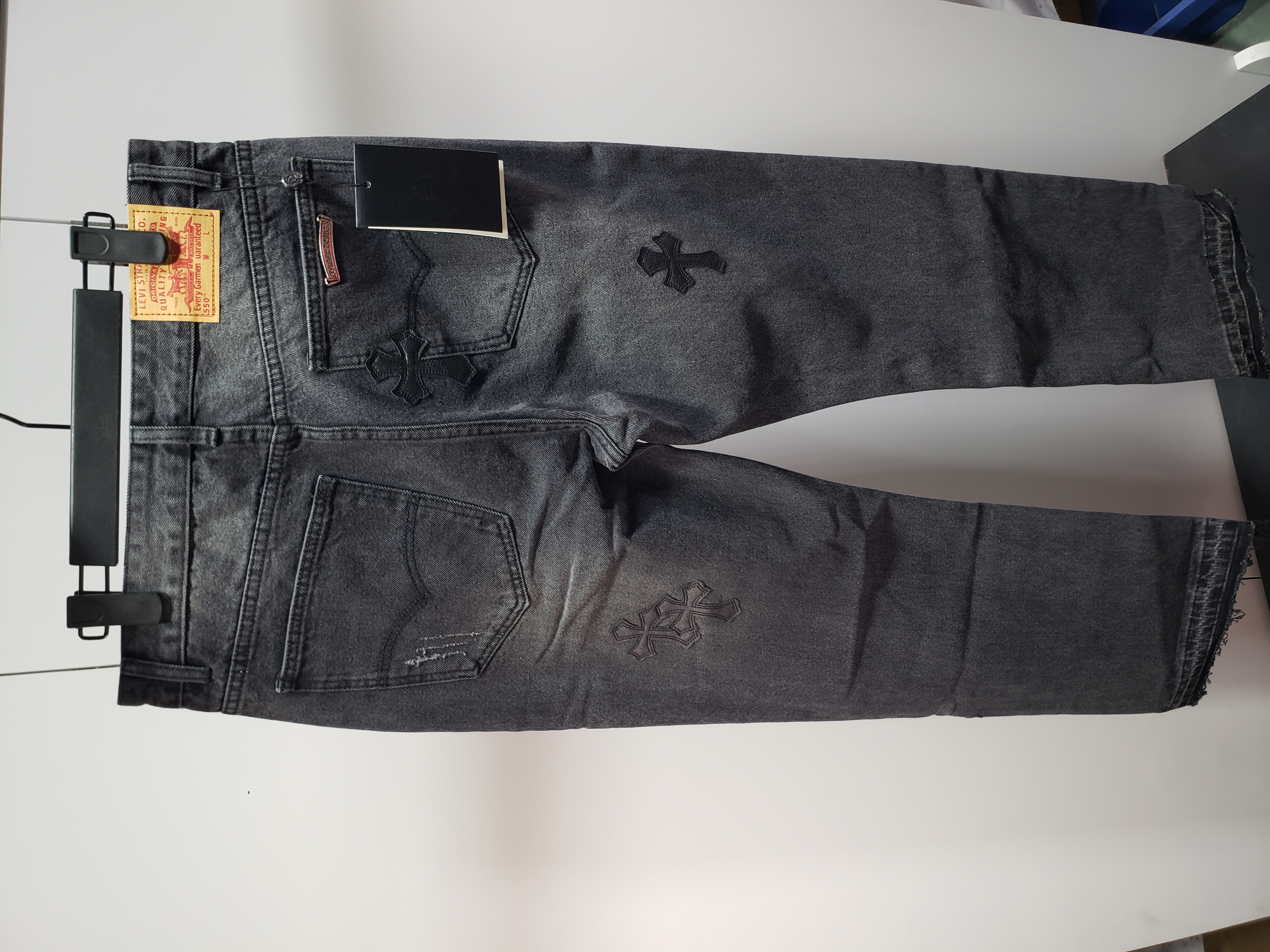 Chrome Hearts Leather Cross Black Jean CK 2402023014 review Stockicks 05