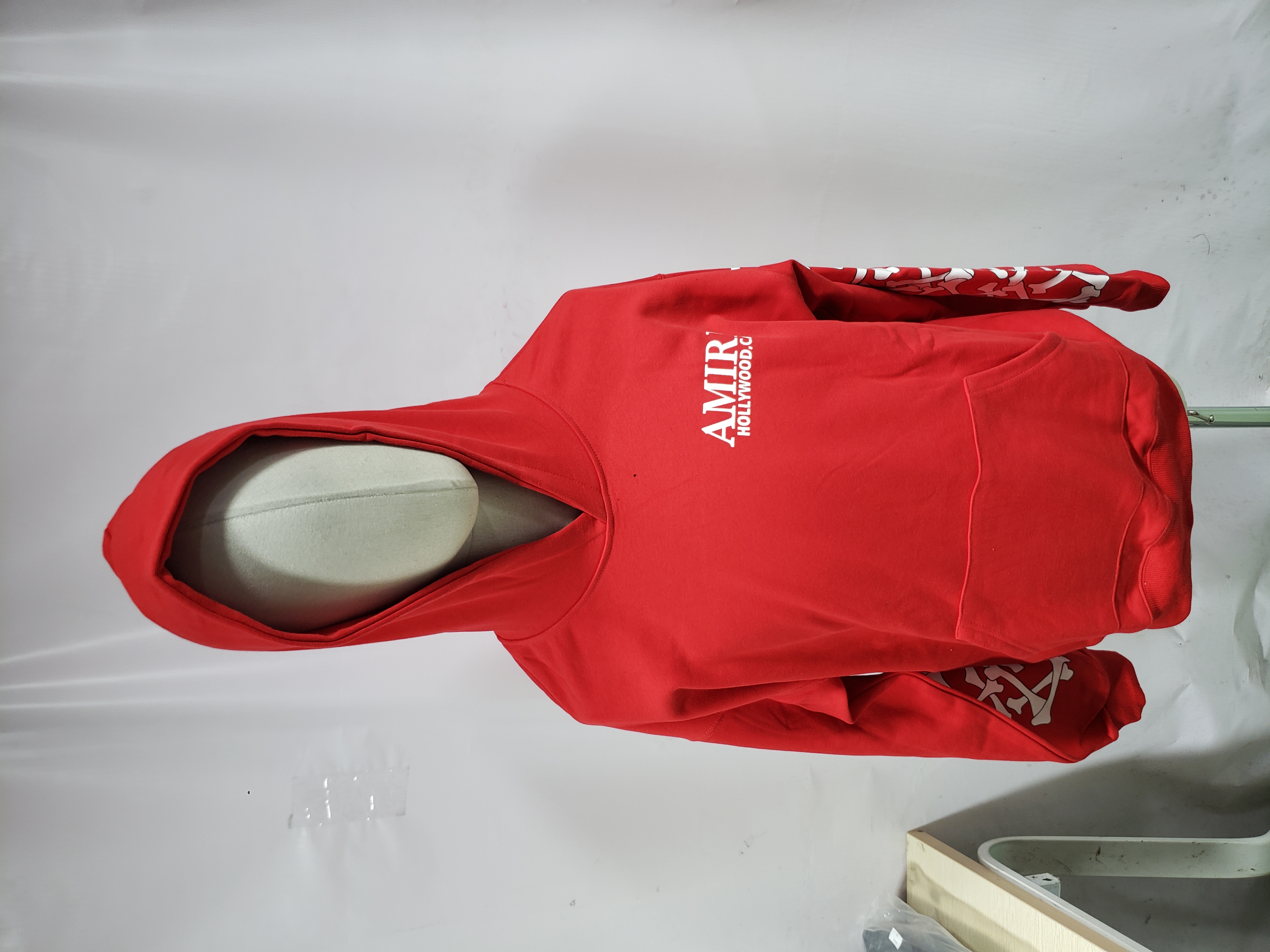 AMIRI Stacked Bones Hoodie #9235 Black/Gray/Red review Stockicks 01