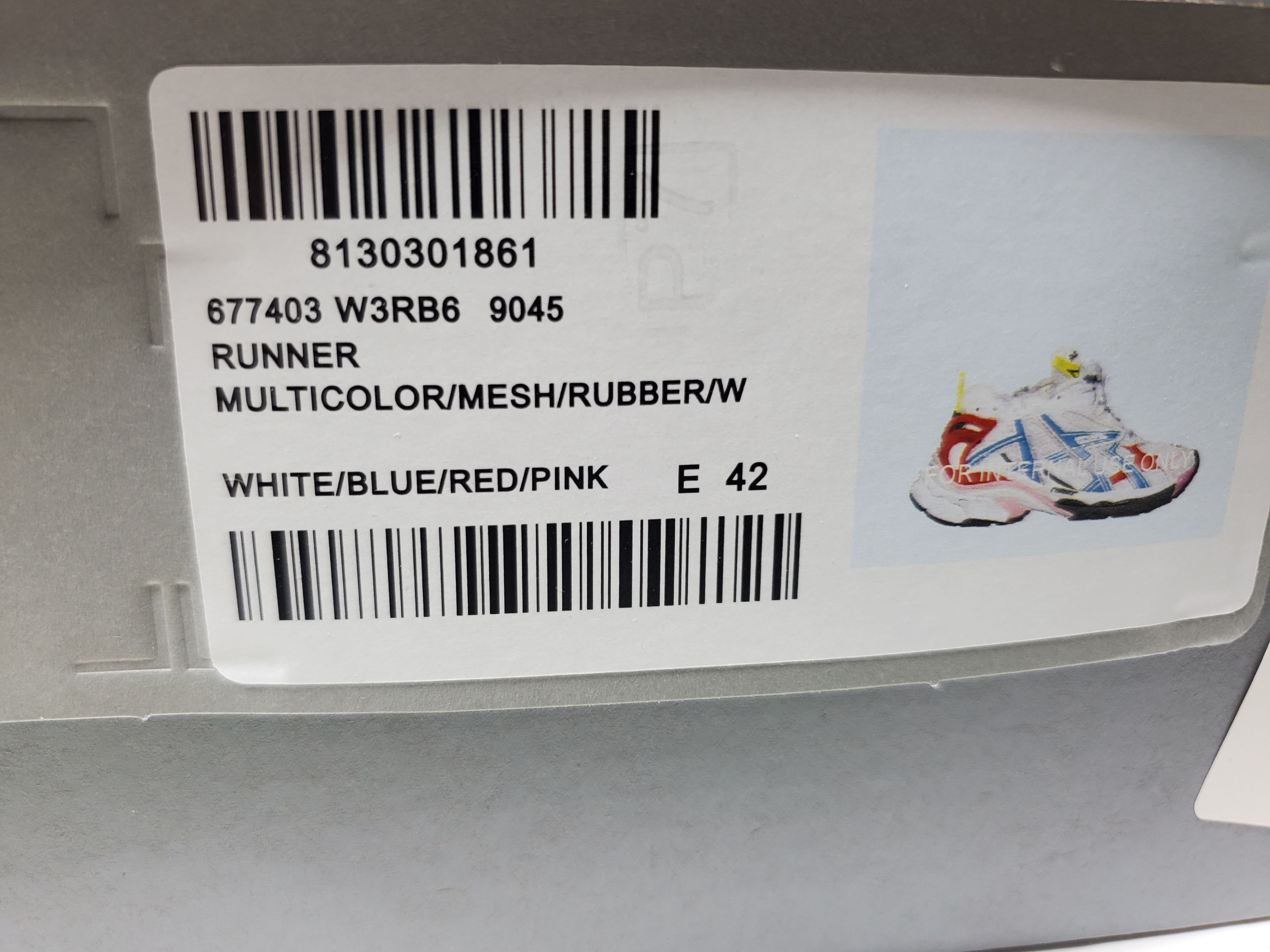 Balenciaga Runner White Blue Red 677402 W3RB6 9645 review Stockicks 00