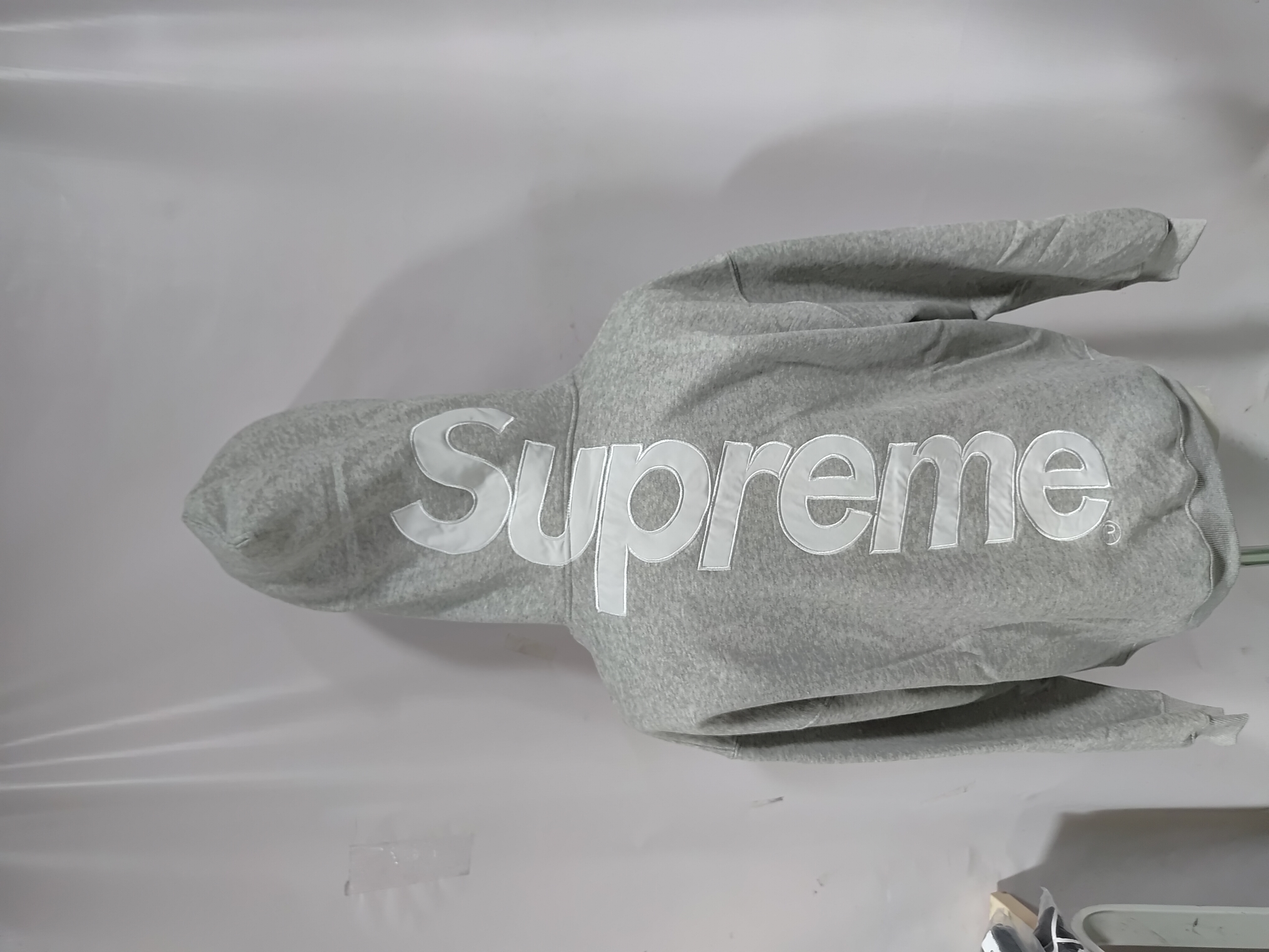 Supreme Satin Appliqué Tracksuit Grey review Stockicks 03