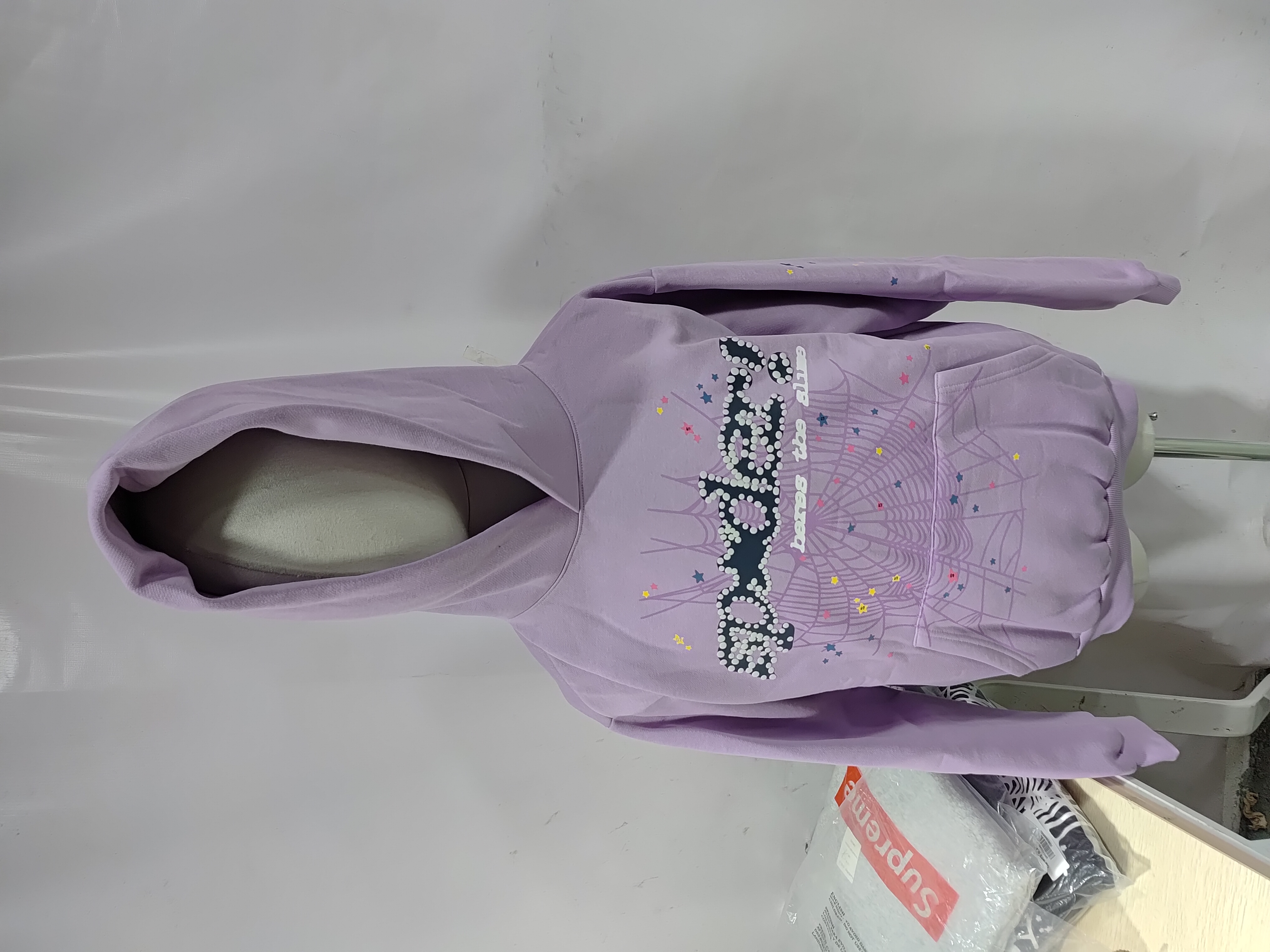 Sp5der Acai Hoodie Purple YZ EG911 review Stockicks 01