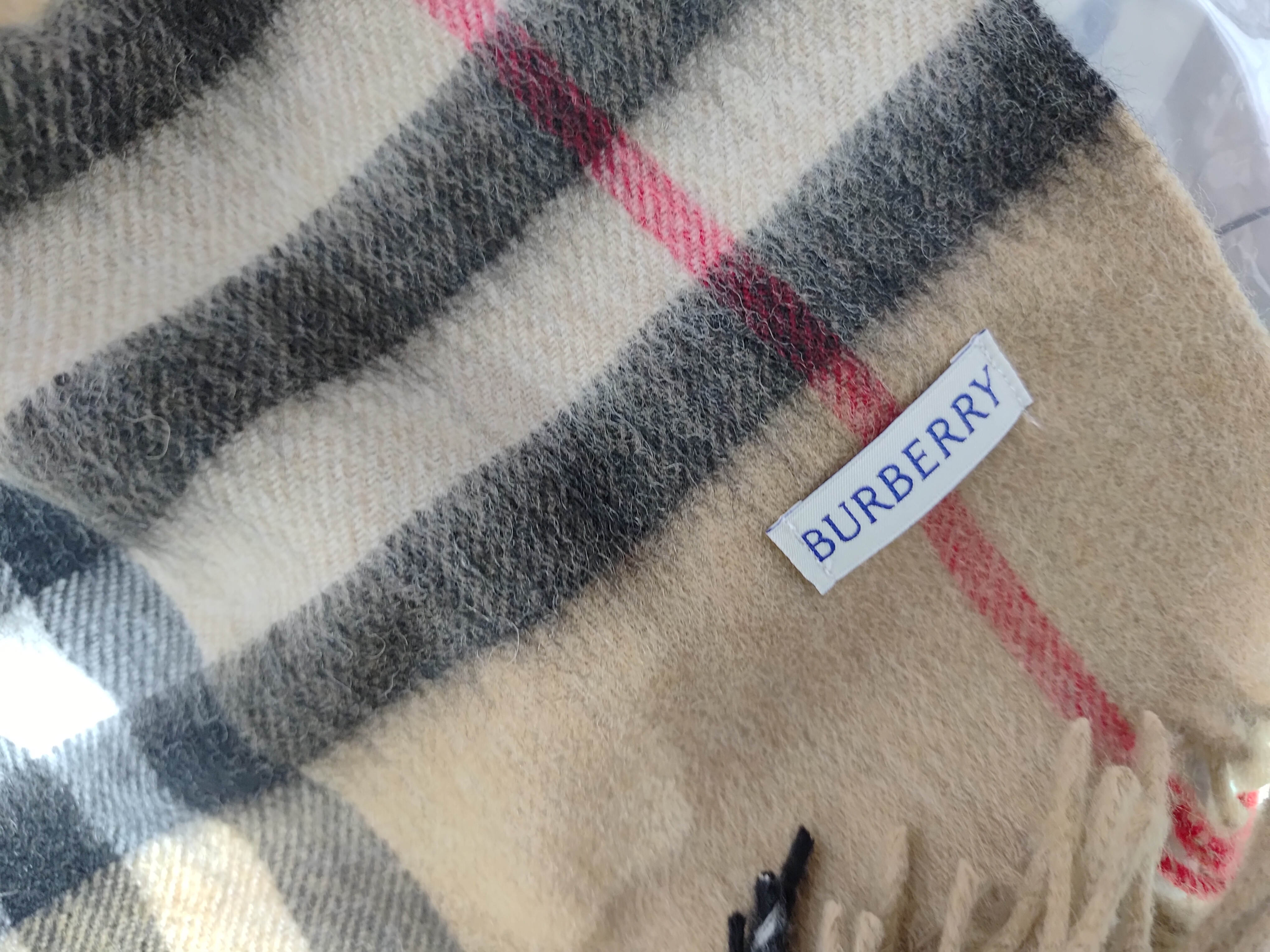 Burberry Check Cashmere Scarf Archive Beige 80767951 review Stockicks 00