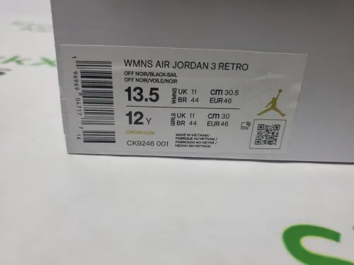 PK God Batch Air Jordan 3 Retro Off Noir CK9246-001 review 