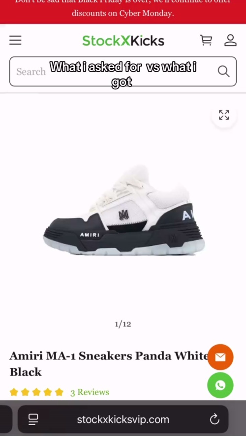 Amiri MA-1 Sneakers Panda White Black review 