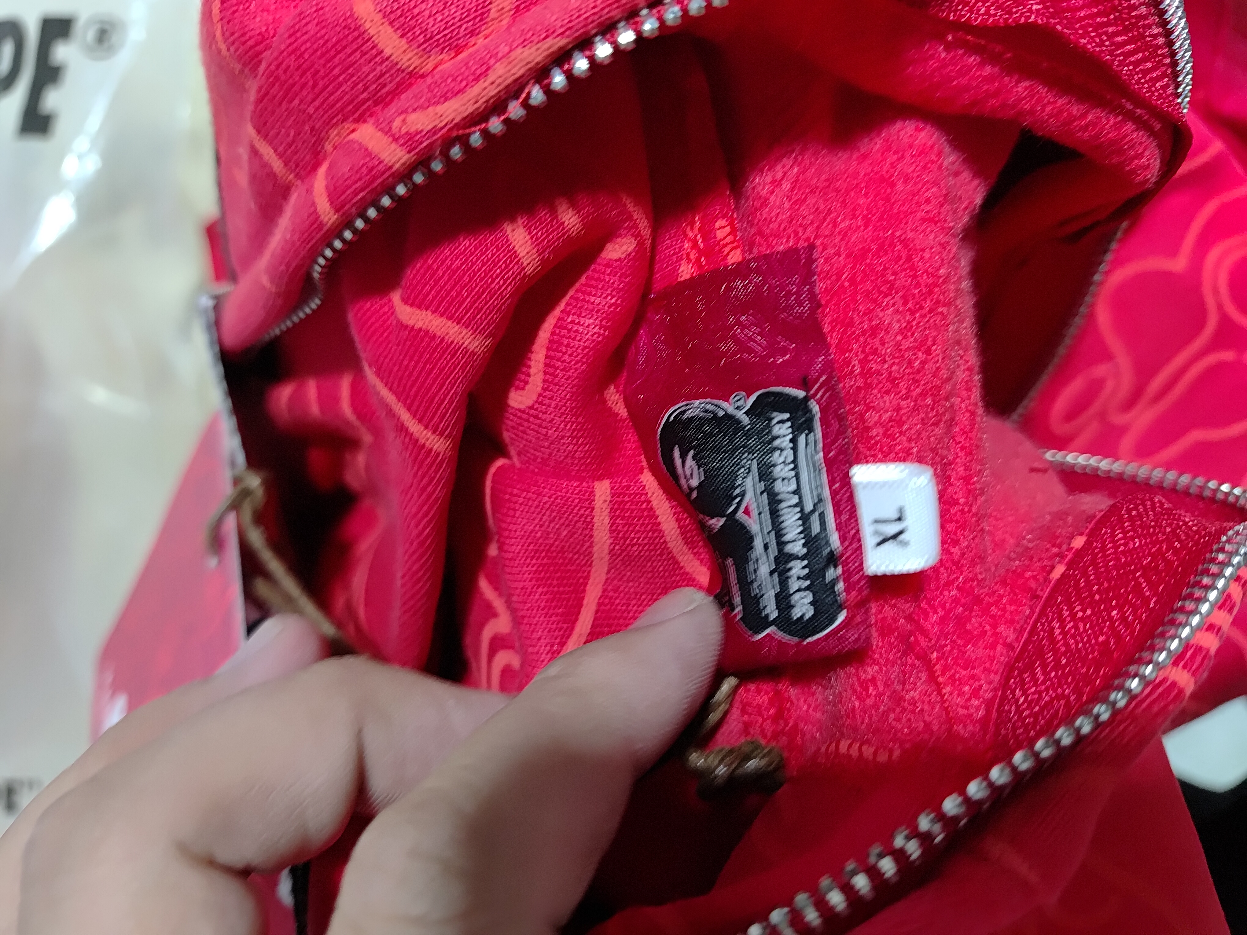 BAPE 30th Anniversary Line Camo Shark Full Zip Hoodie Red review Stockicks 00