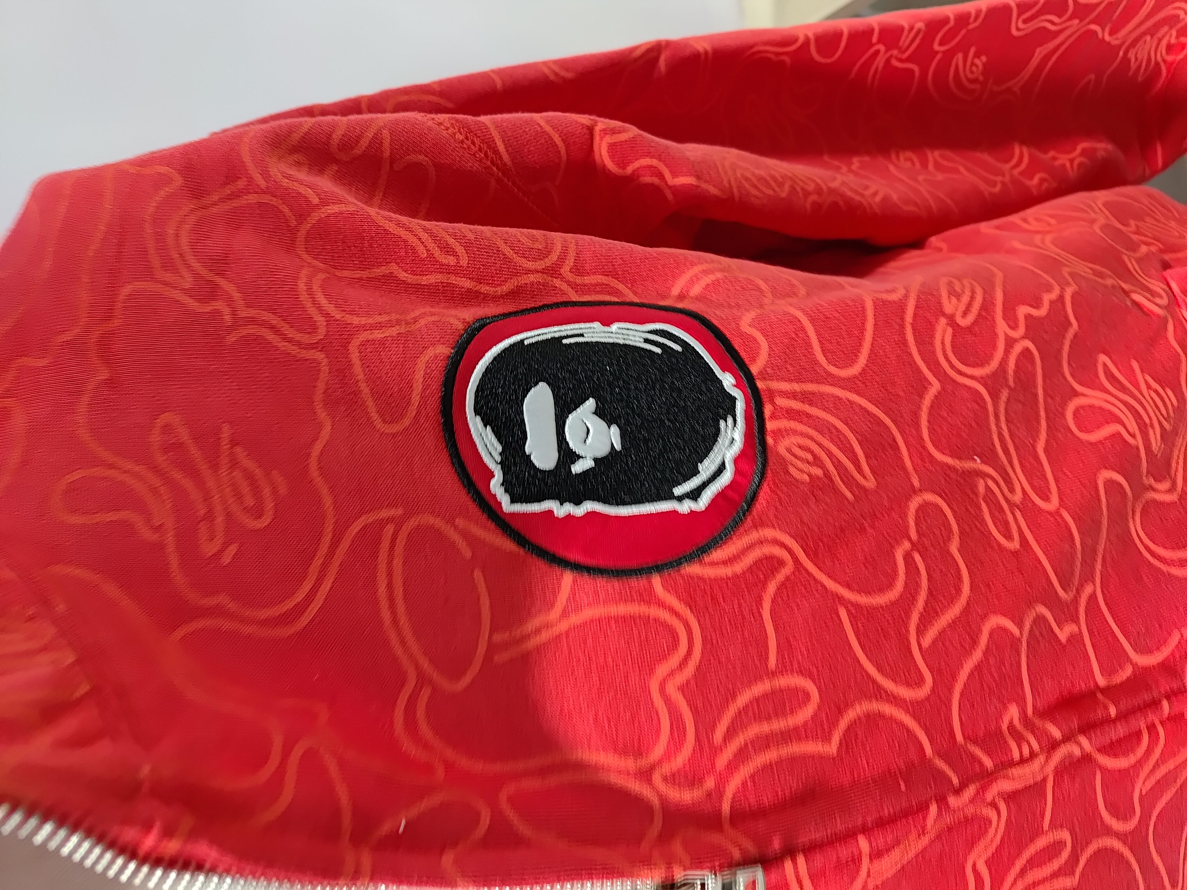 BAPE 30th Anniversary Line Camo Shark Full Zip Hoodie Red review Stockicks 02