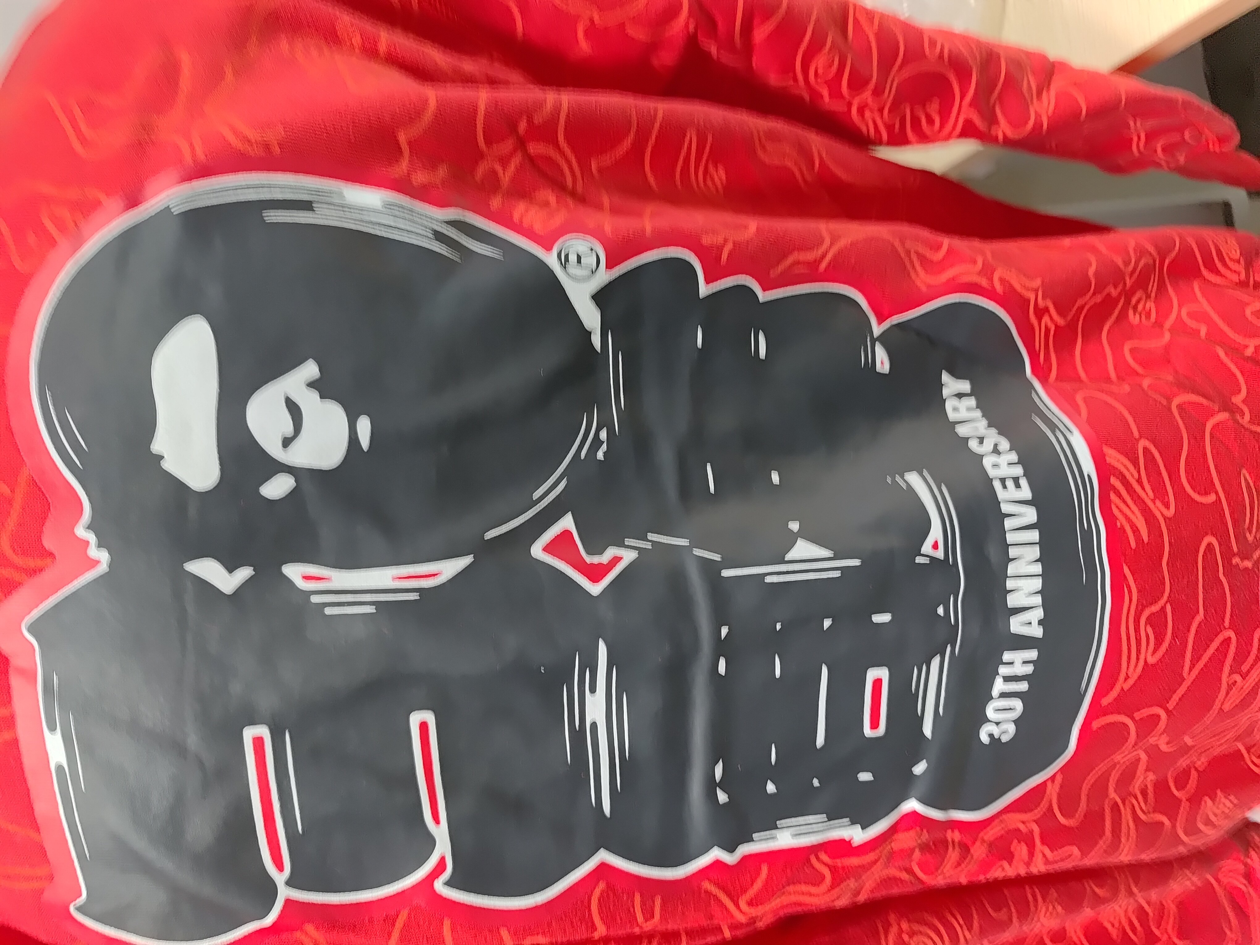 BAPE 30th Anniversary Line Camo Shark Full Zip Hoodie Red review Stockicks 05