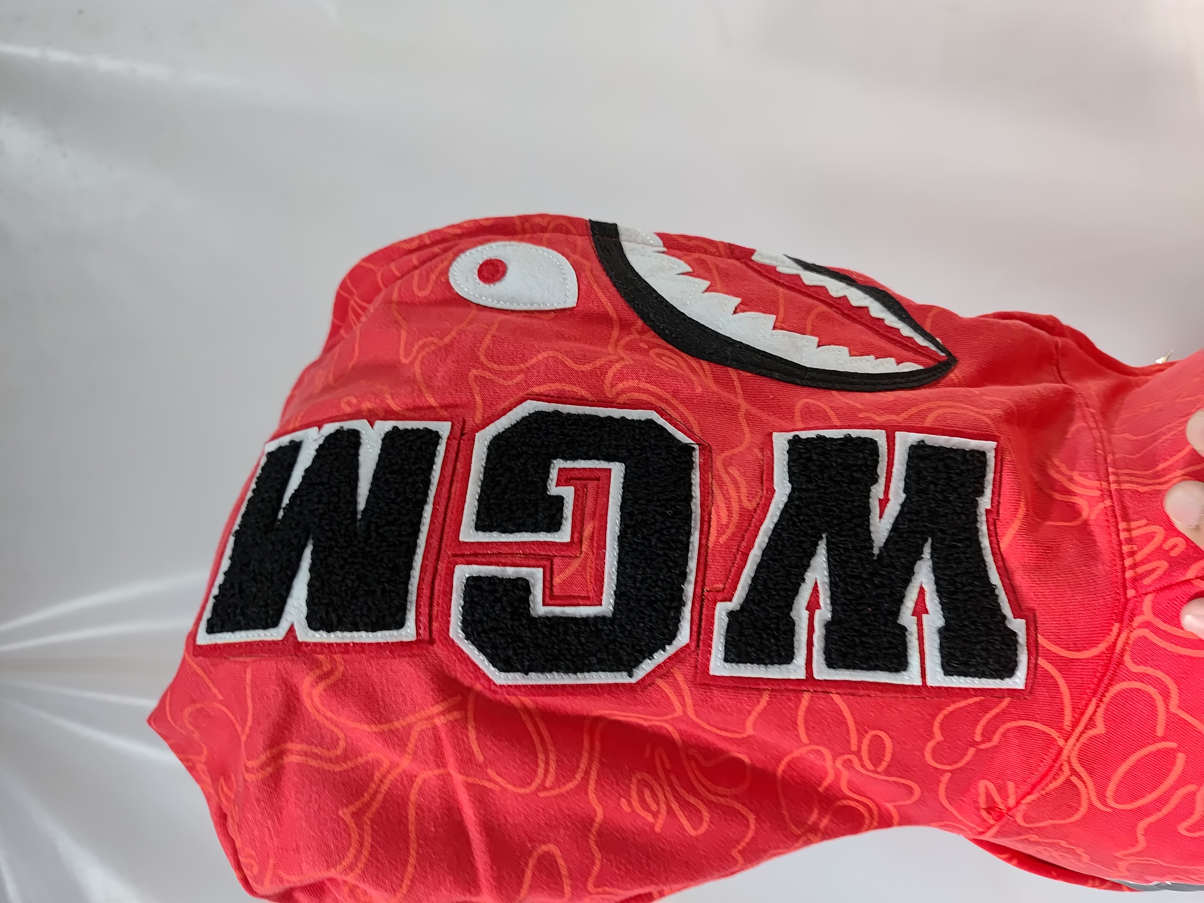 BAPE 30th Anniversary Line Camo Shark Full Zip Hoodie Red review Stockicks 03