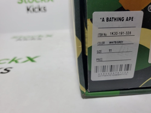 A Bathing Ape Bape Sta Low Grey White OZXSH W291 328 review 