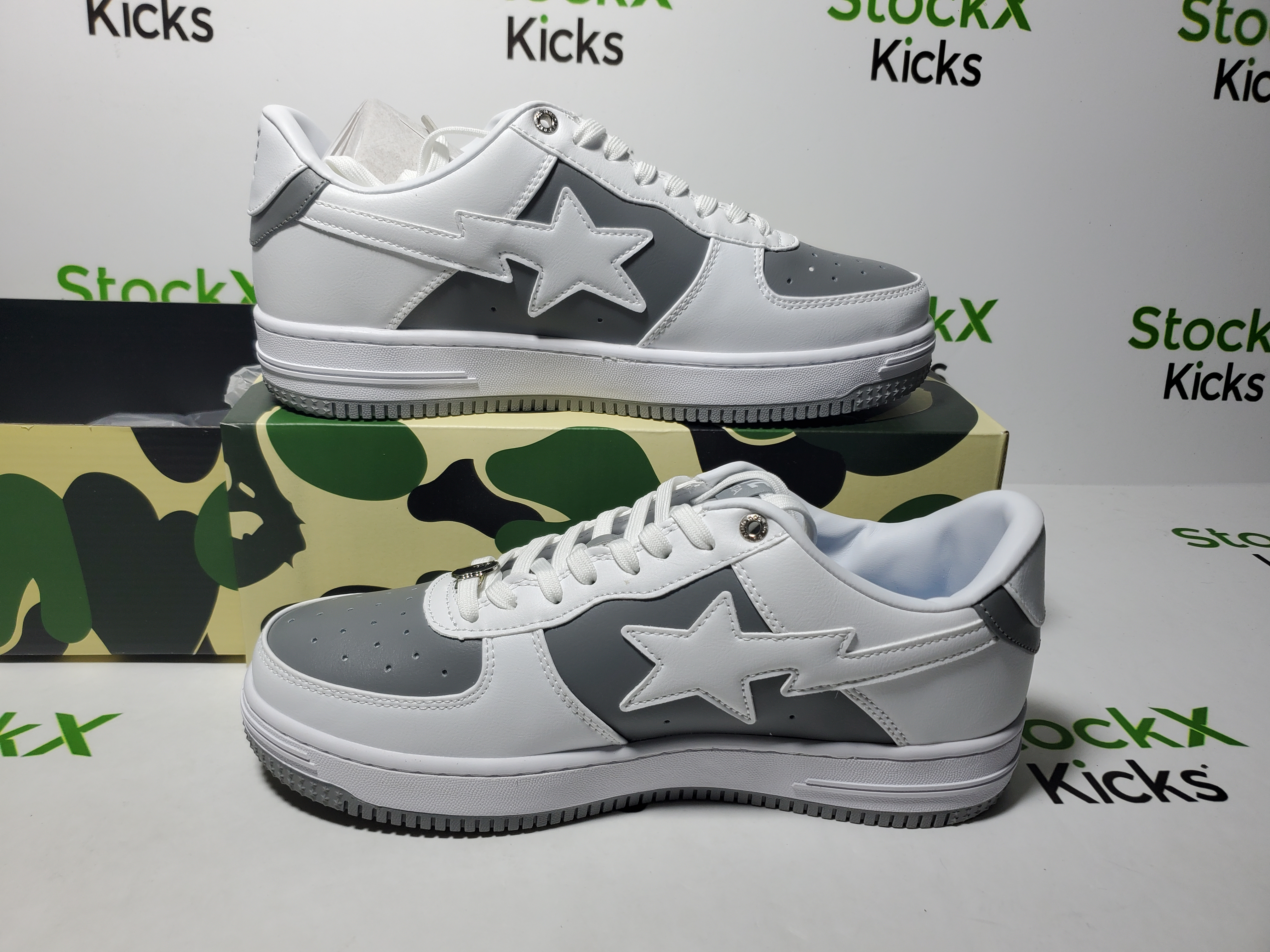 A Bathing Ape Bape Sta Low Grey White OZXSH W291 328 review Stockicks 01