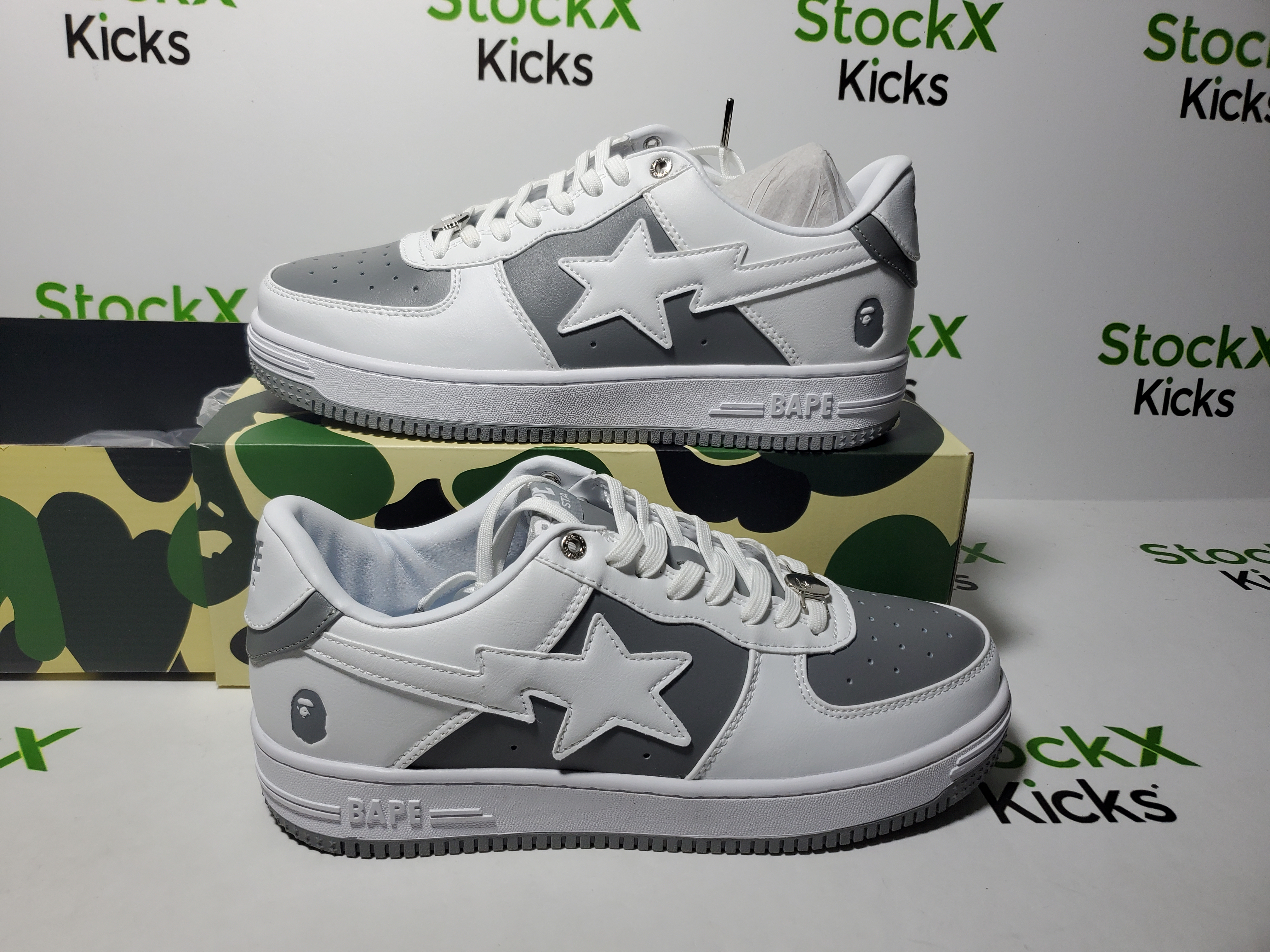 A Bathing Ape Bape Sta Low Grey White OZXSH W291 328 review Stockicks 02