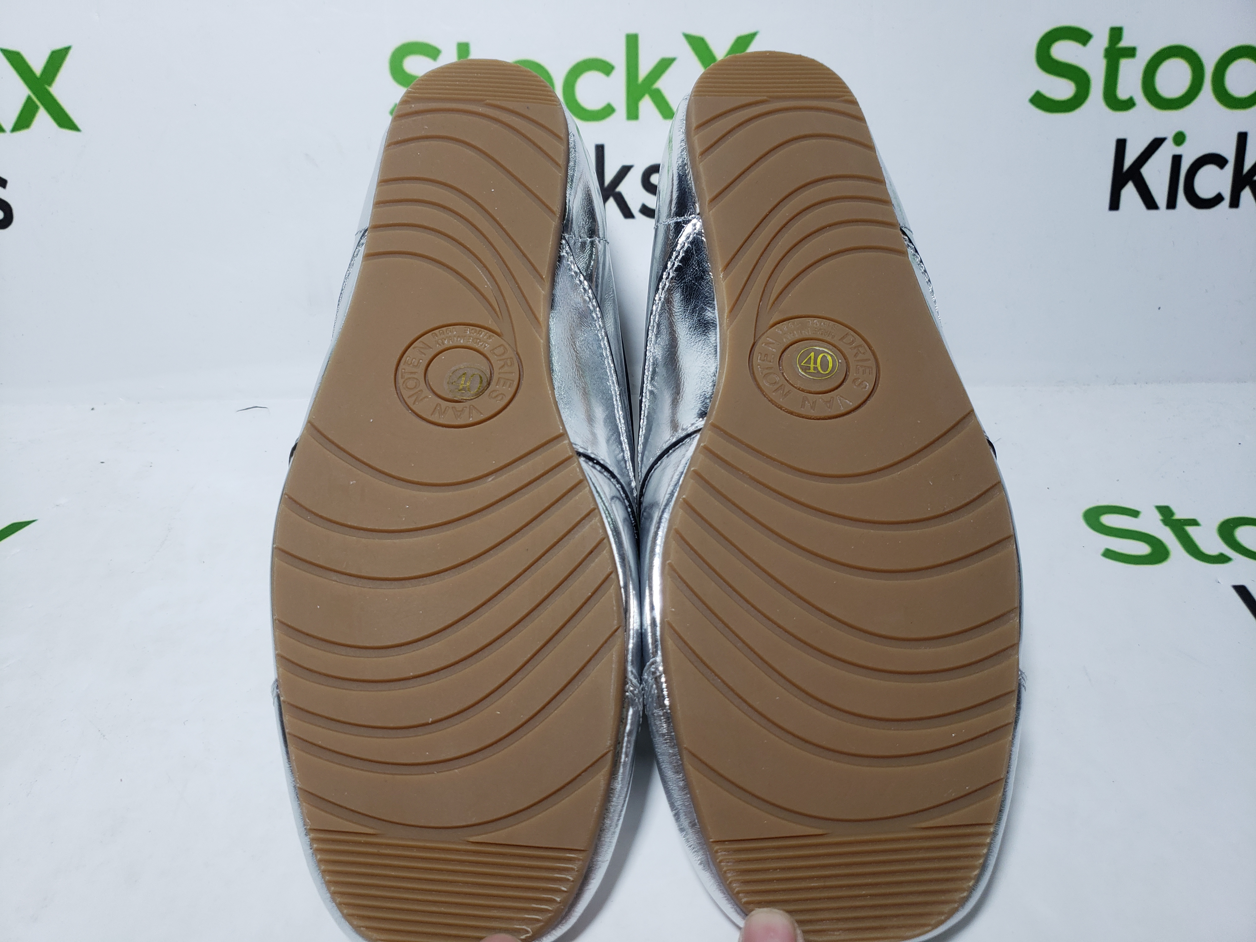 PK God Batch Dries Van Noten Suede Sneakers Liquid Silver review Stockicks 04