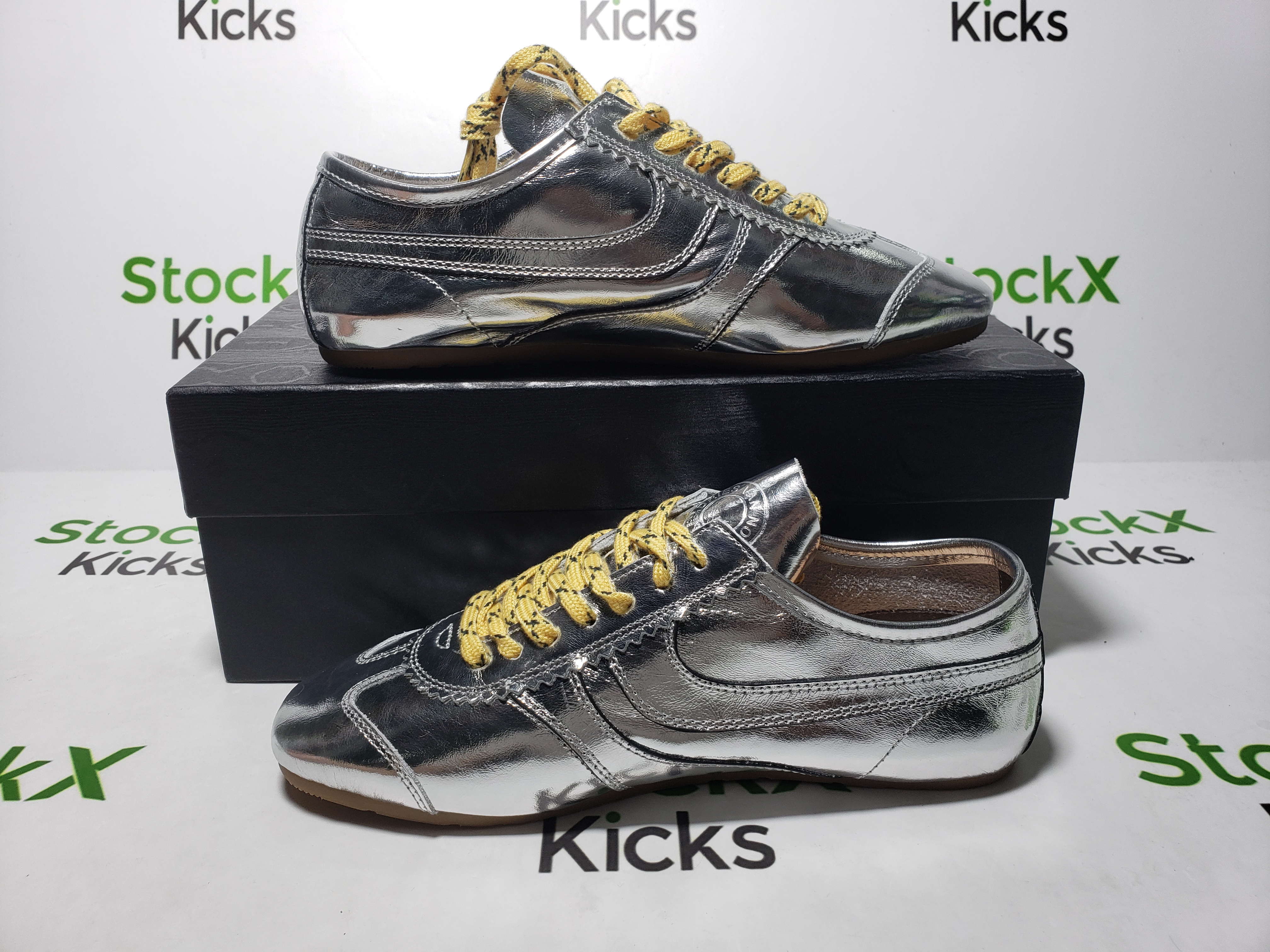 PK God Batch Dries Van Noten Suede Sneakers Liquid Silver review Stockicks 06