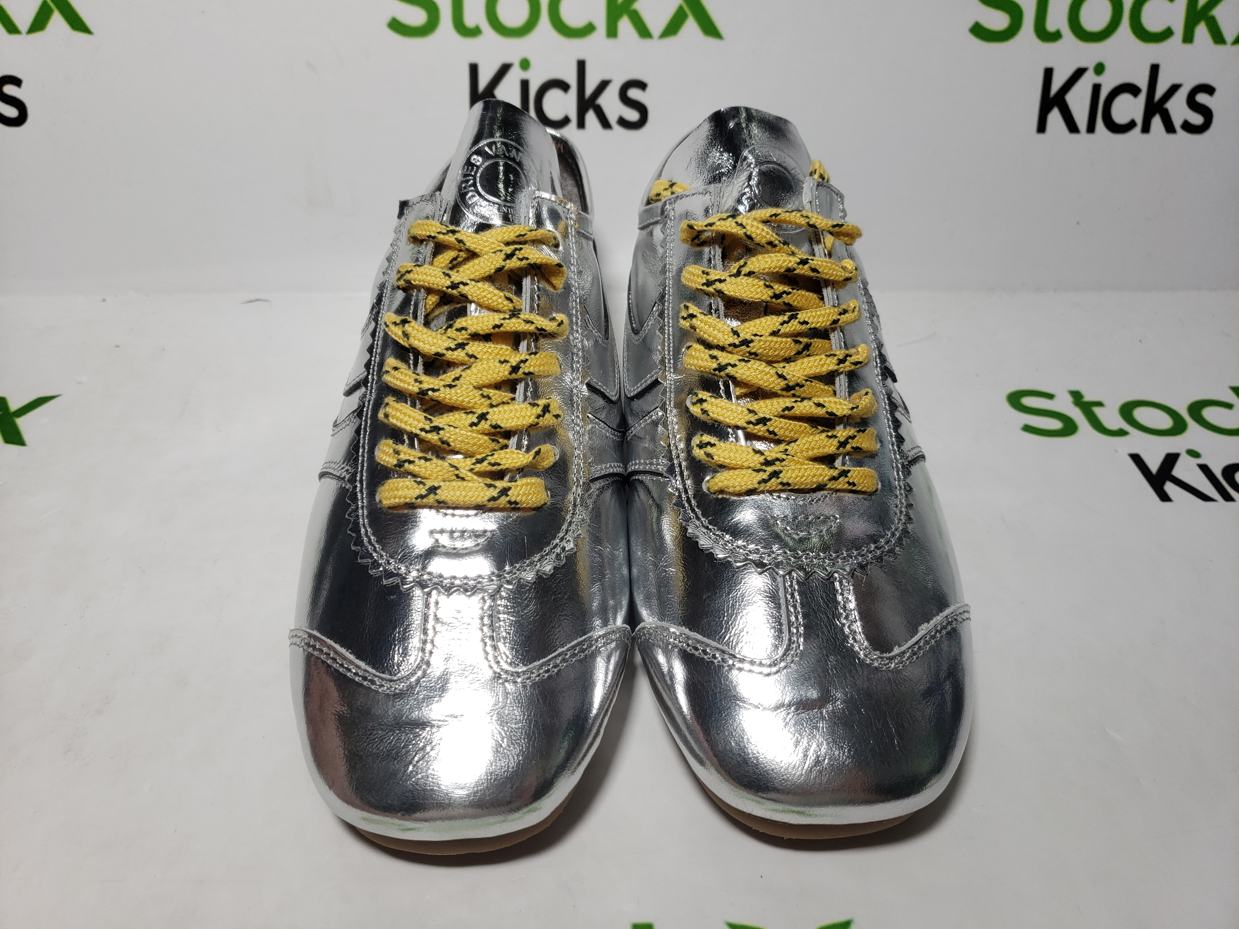 PK God Batch Dries Van Noten Suede Sneakers Liquid Silver review Stockicks 01