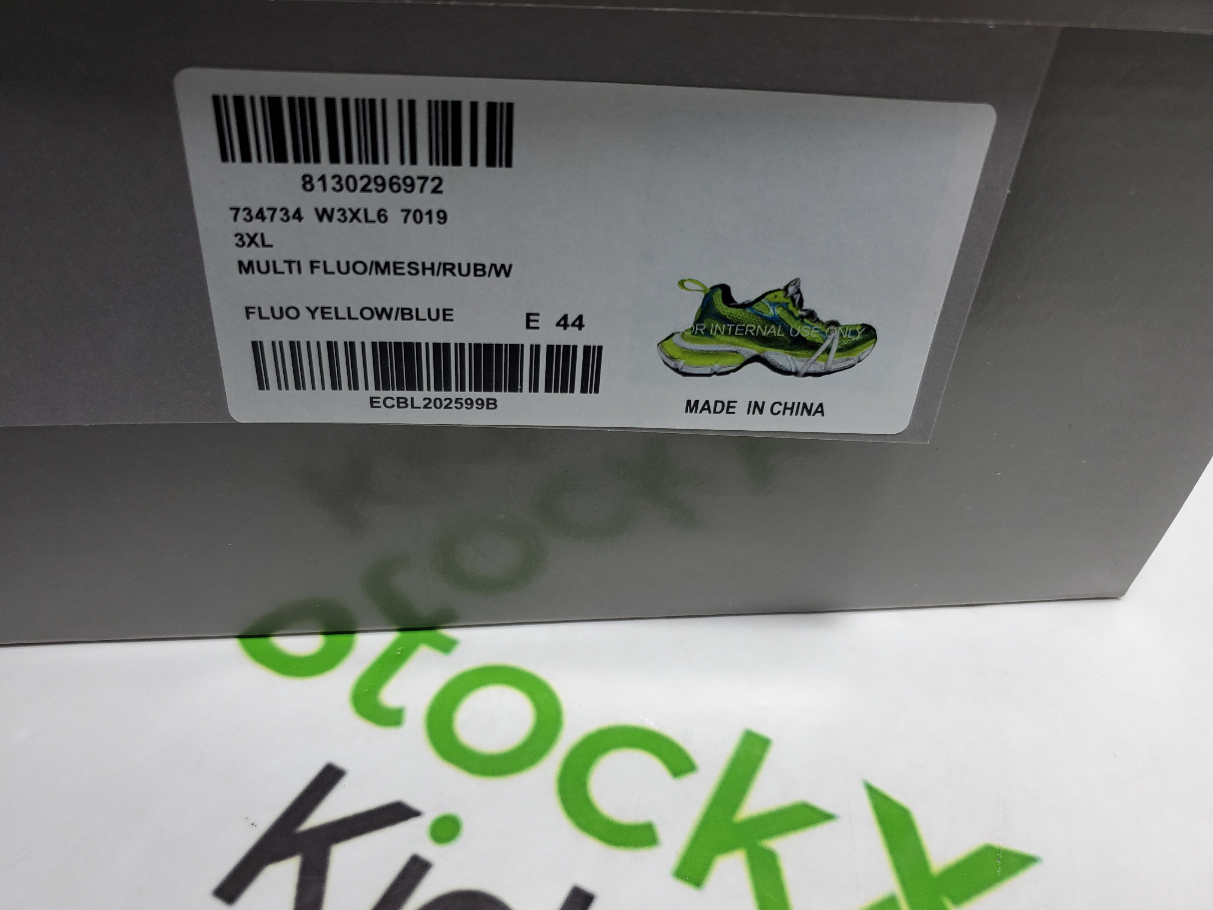 Balenciaga 3XL Sneaker Black Fluorescent Green 734734 W3XL6 7019 review Stockicks 00