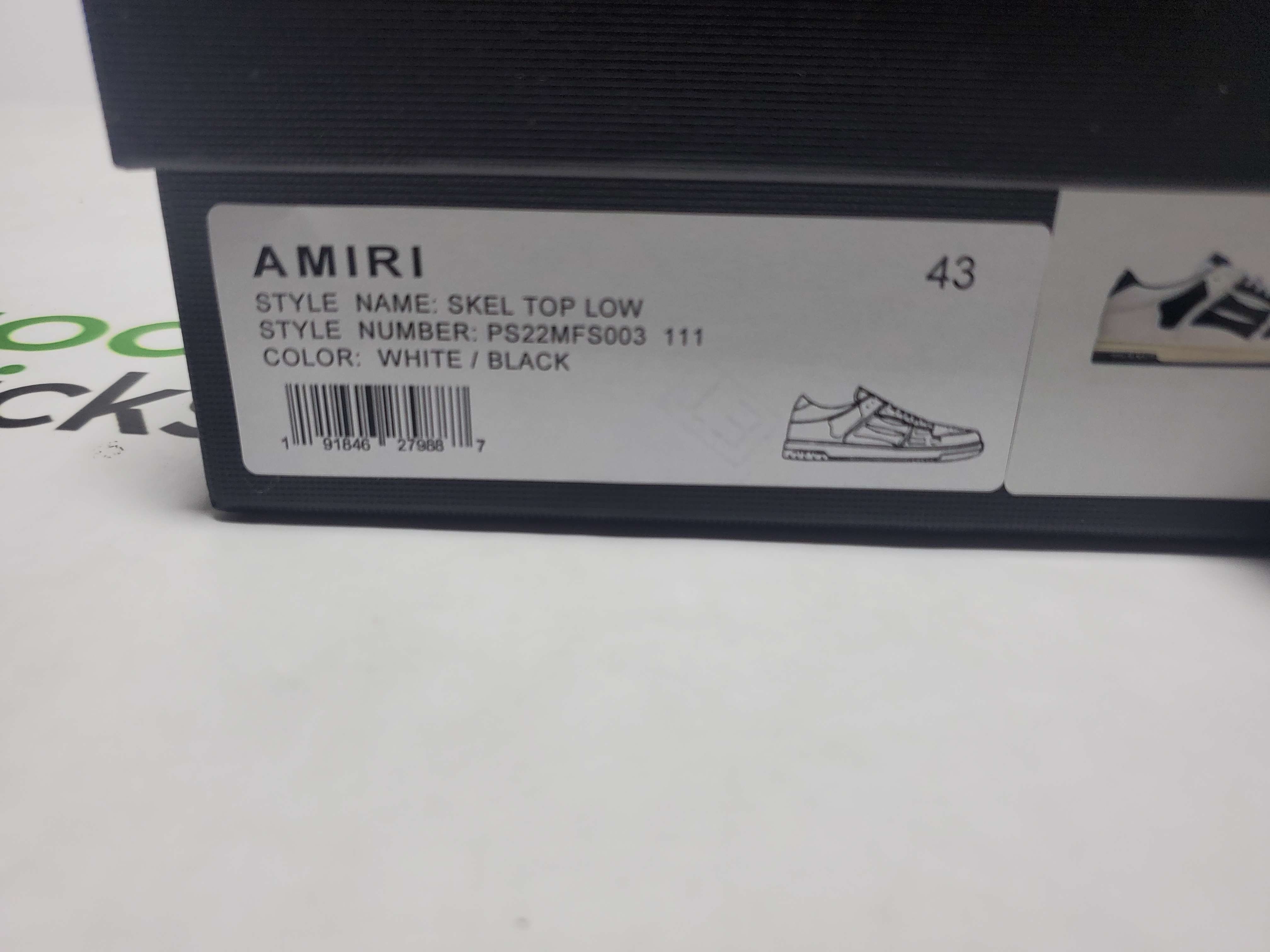 AMIRI Skel Top Low Whtie Black MFS003-111 review Stockicks 00